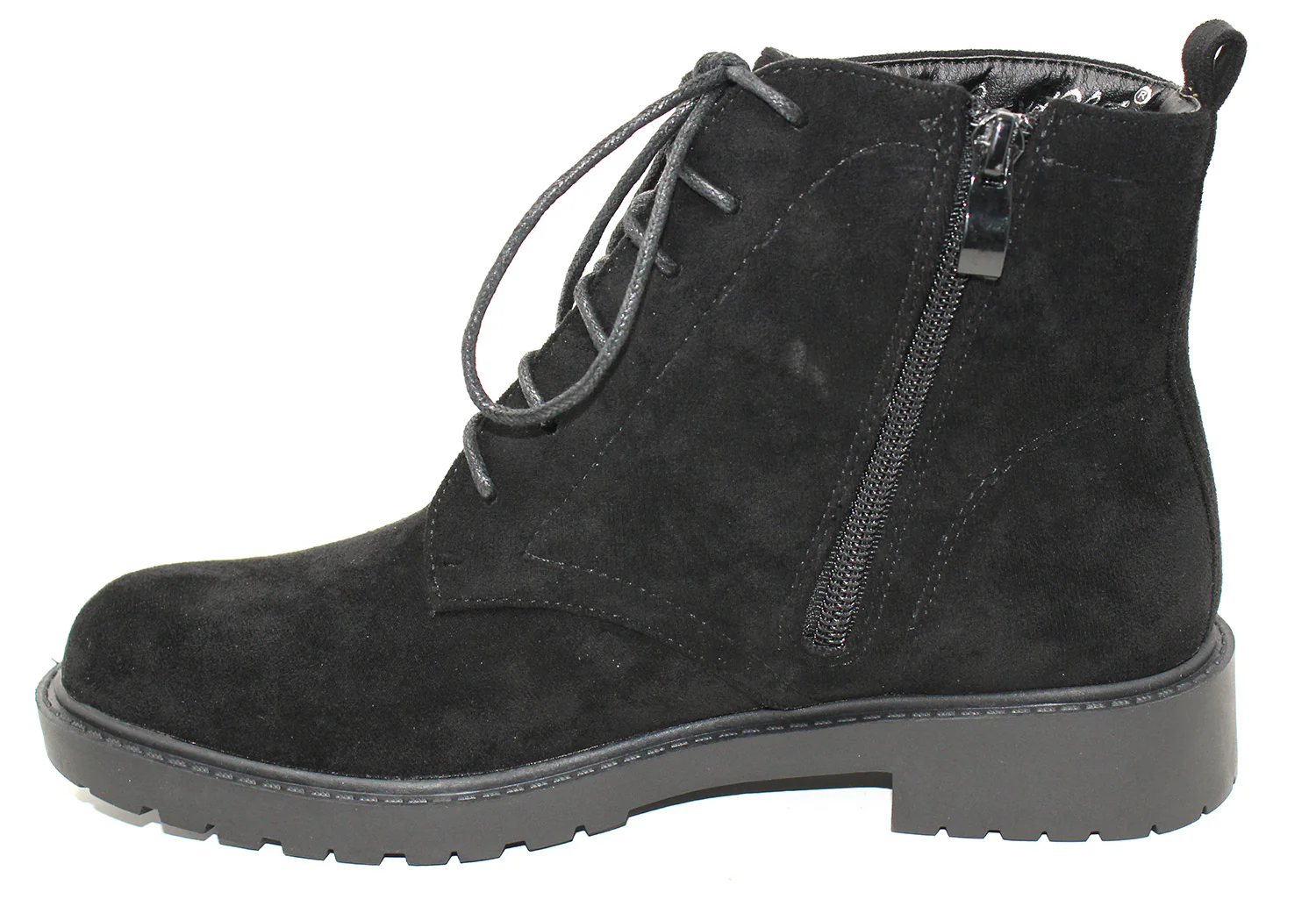 Faux Suede Desert Boot In Black