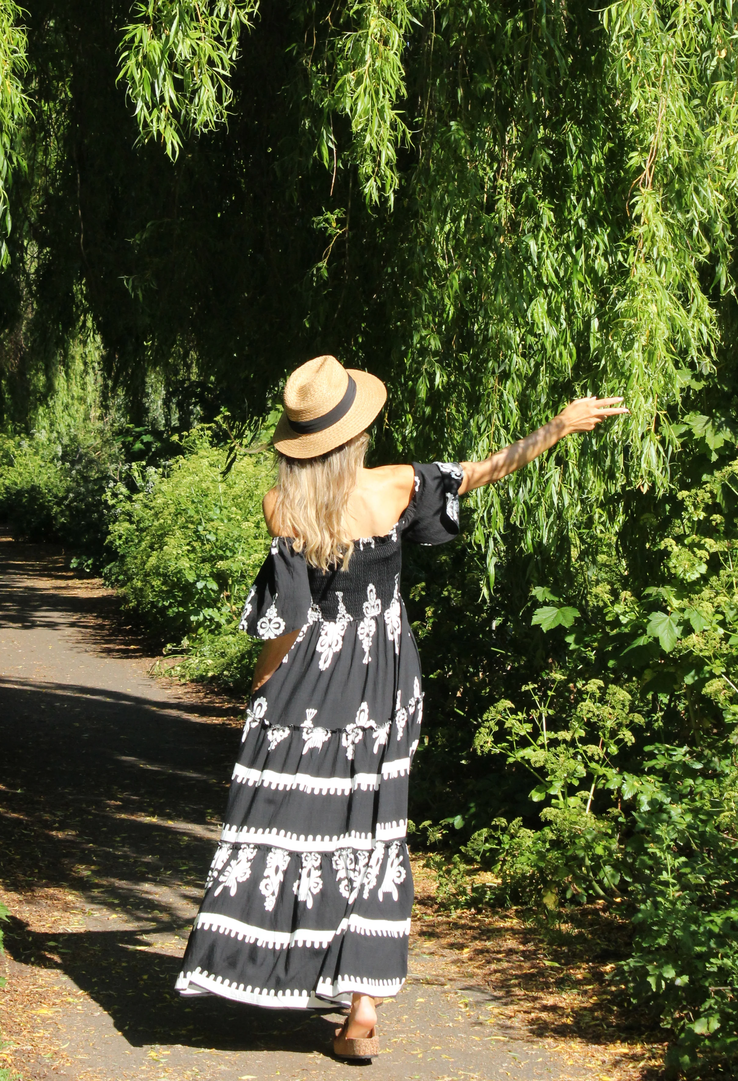 Smocking Bodice Floral Dress