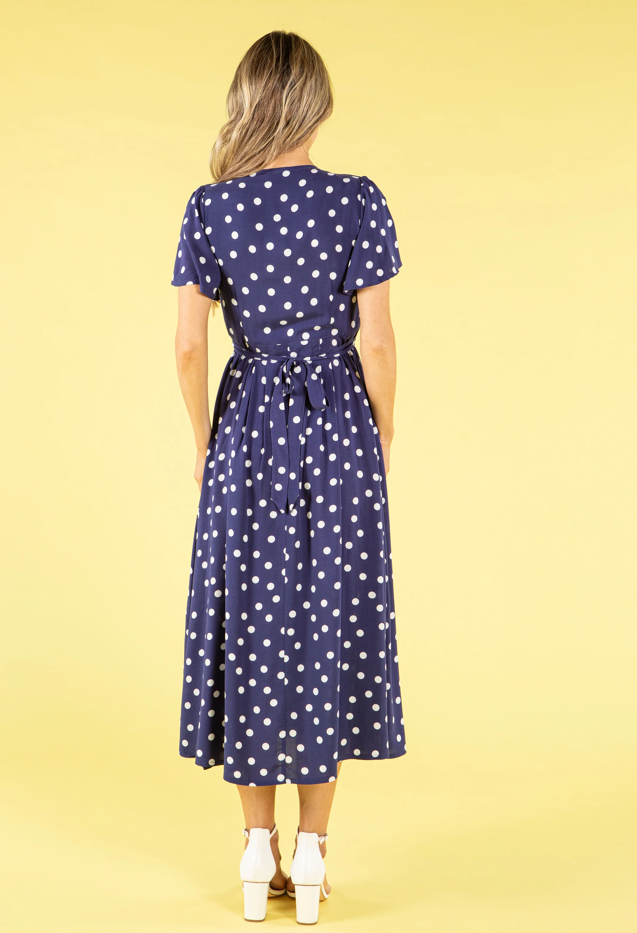 Button Through Polka Dot Dress