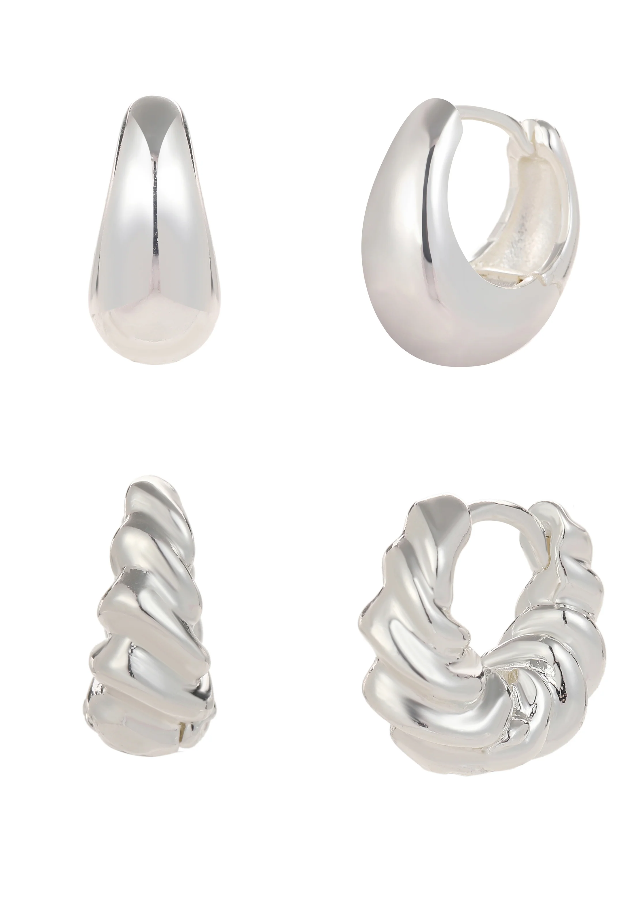 2 Pack Hoop Earrings Set