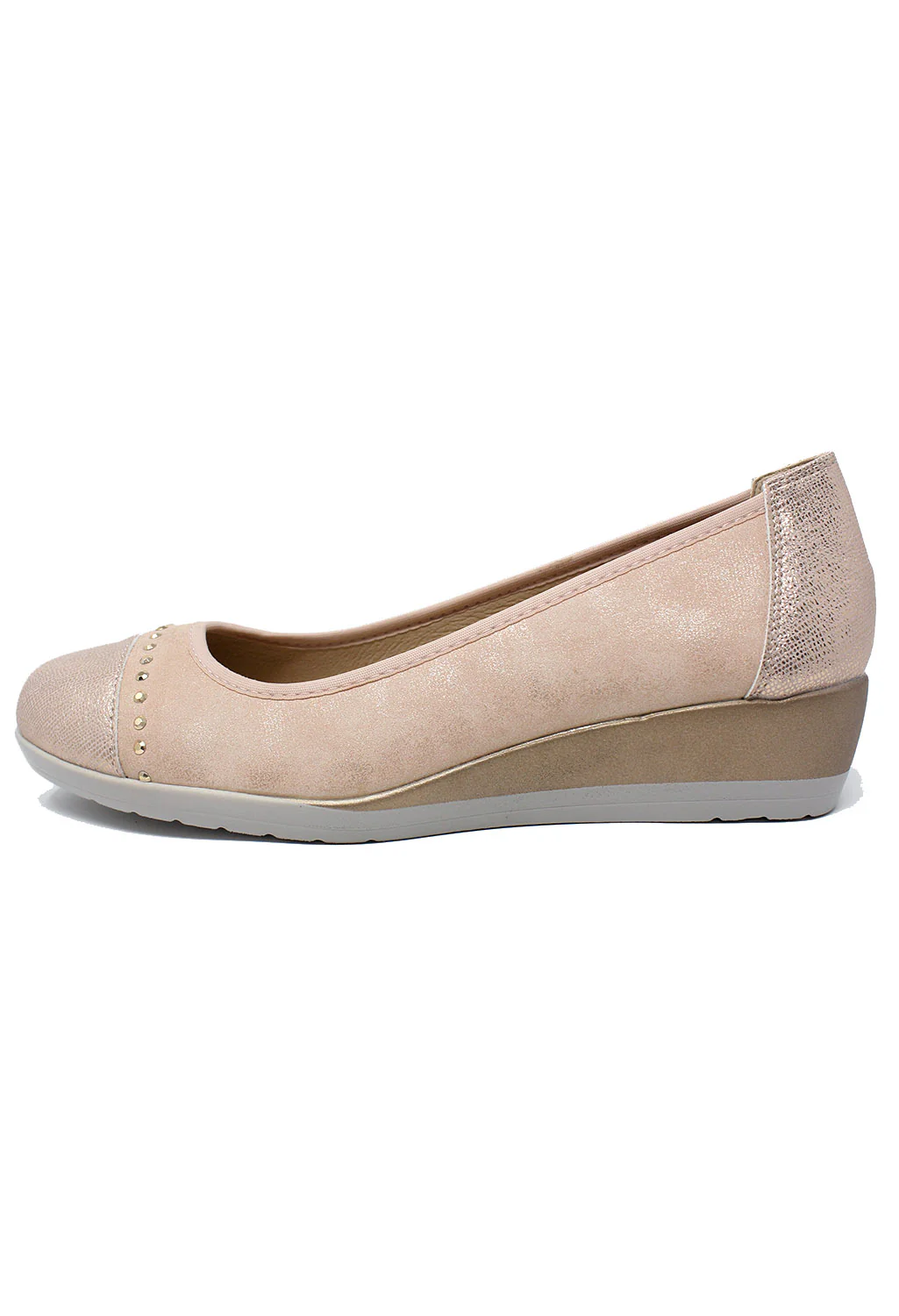 Low Wedge Pink Lightweight Pumps