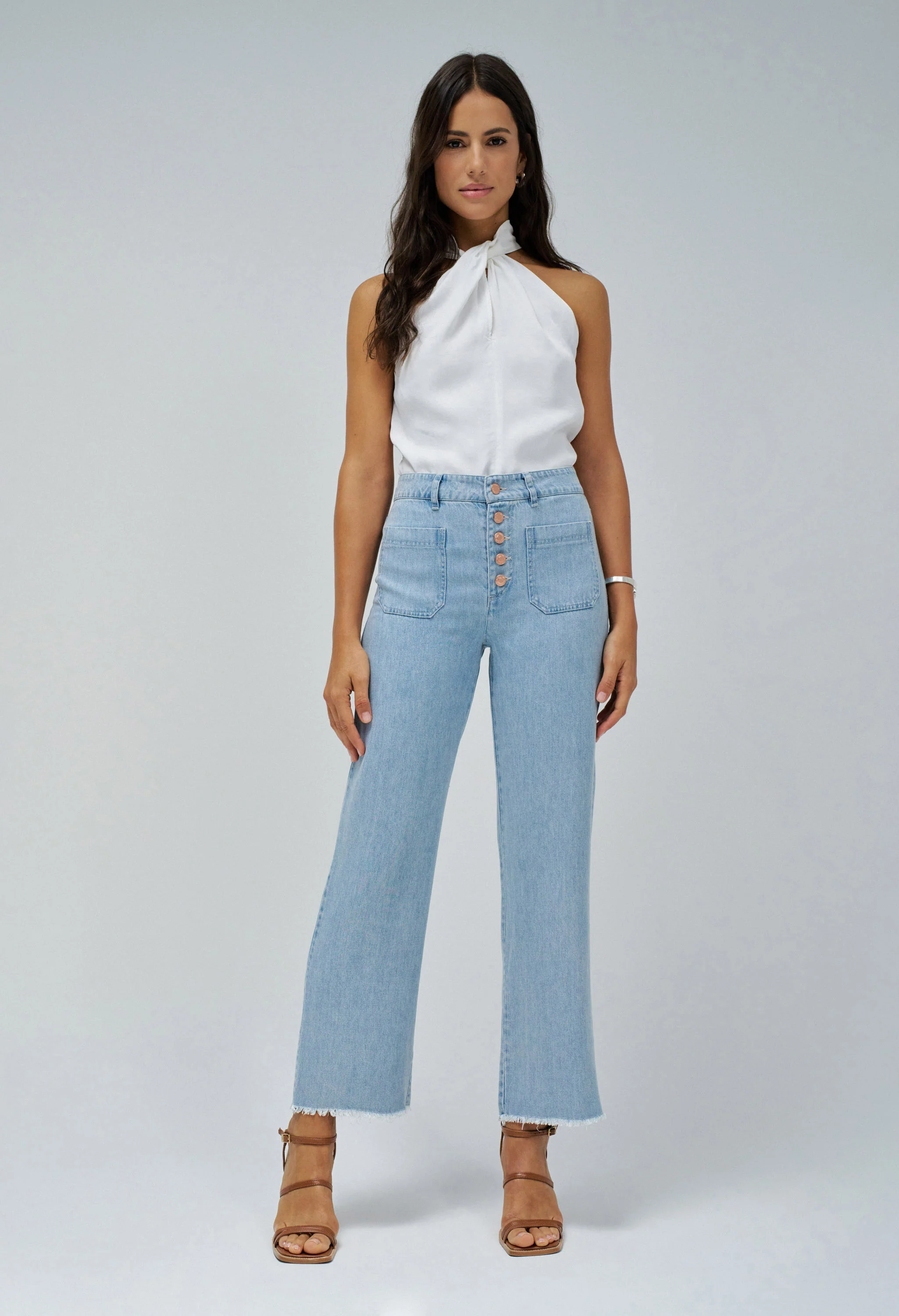 Front Pocket Light Wash Jeans 28 Leg