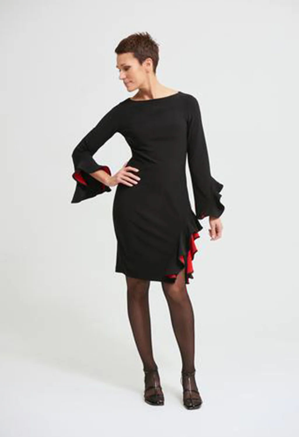 Black/Red Frill Dress