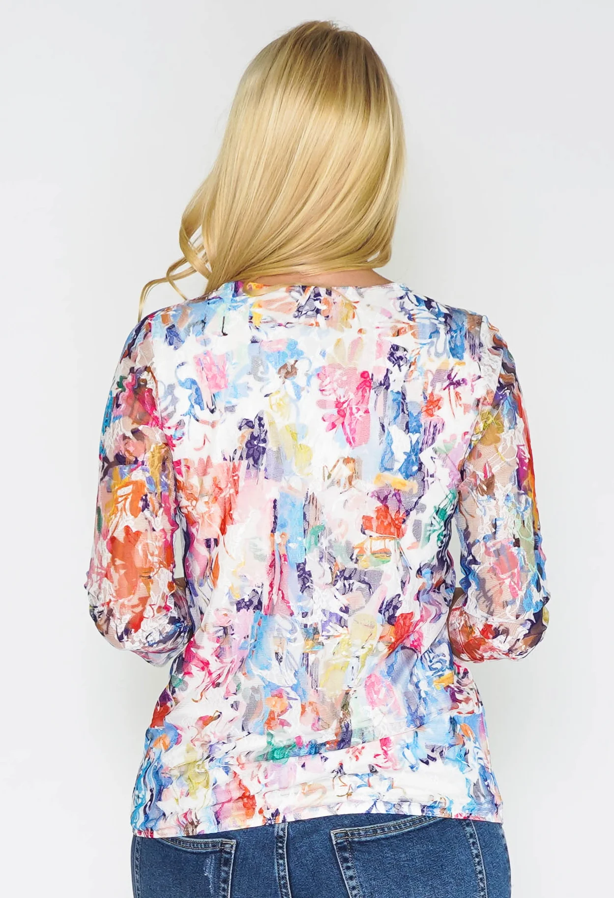 Floral Mesh Top-1