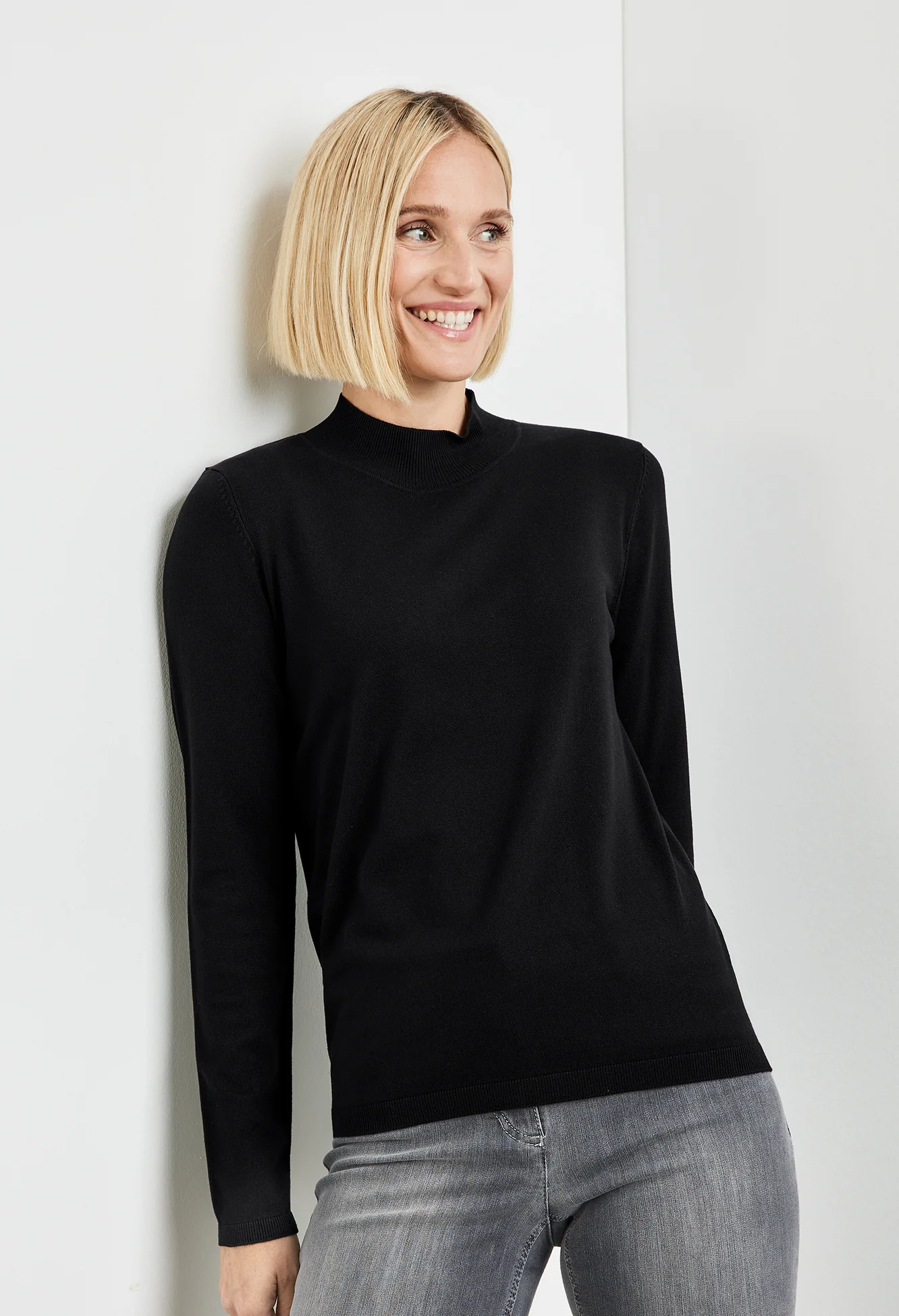 Fine Knit Turtleneck Jumper