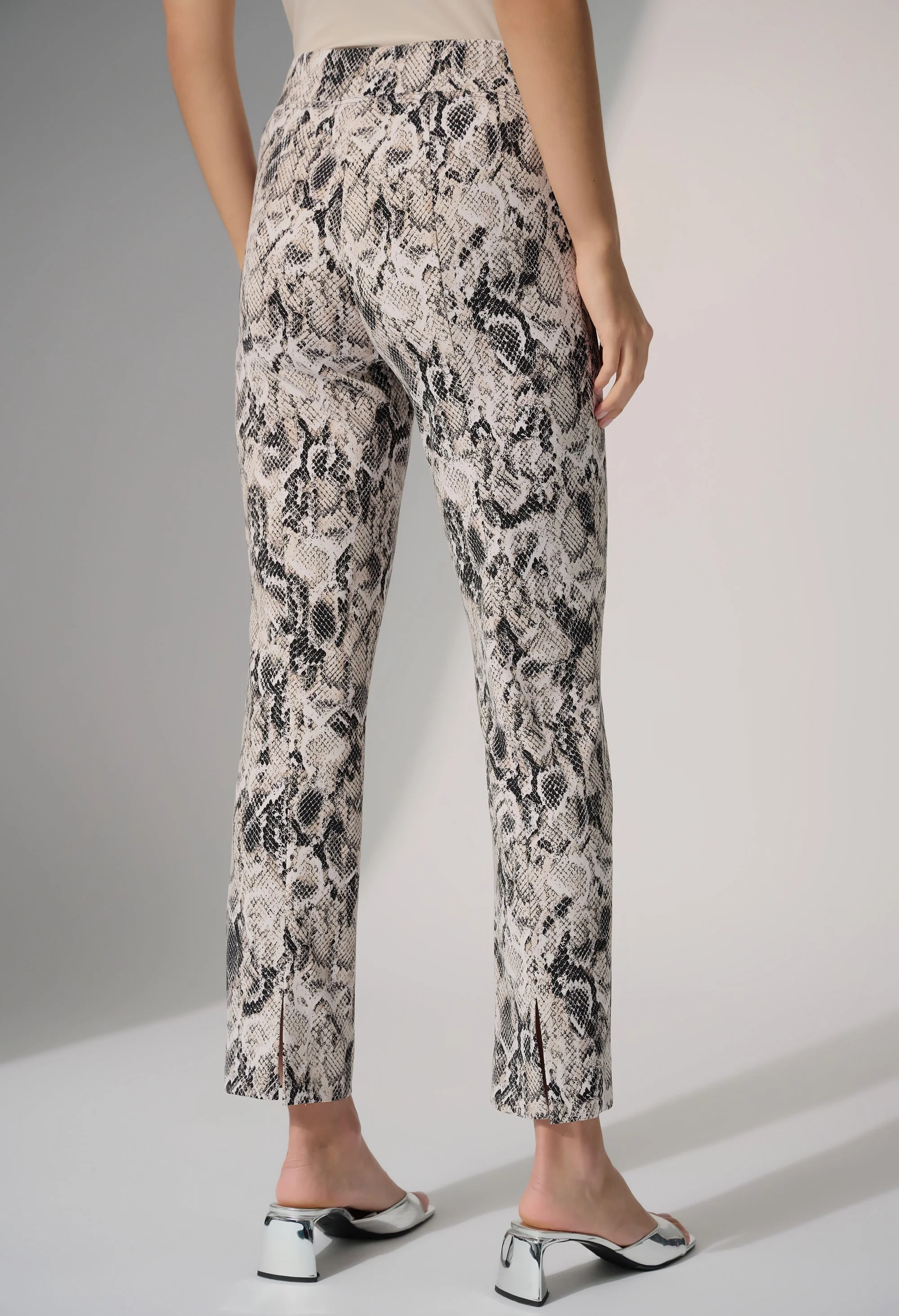 Snake Print Slim Trousers