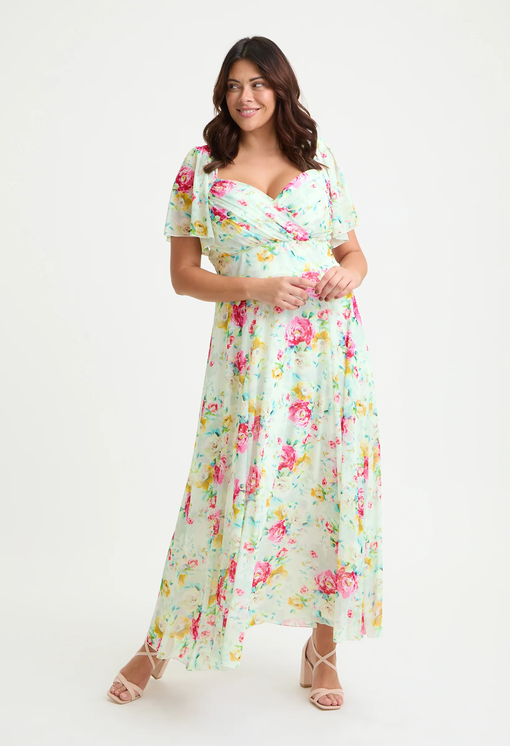 Kemi Bolero Wrap Bodice Maxi Curve+ Dress