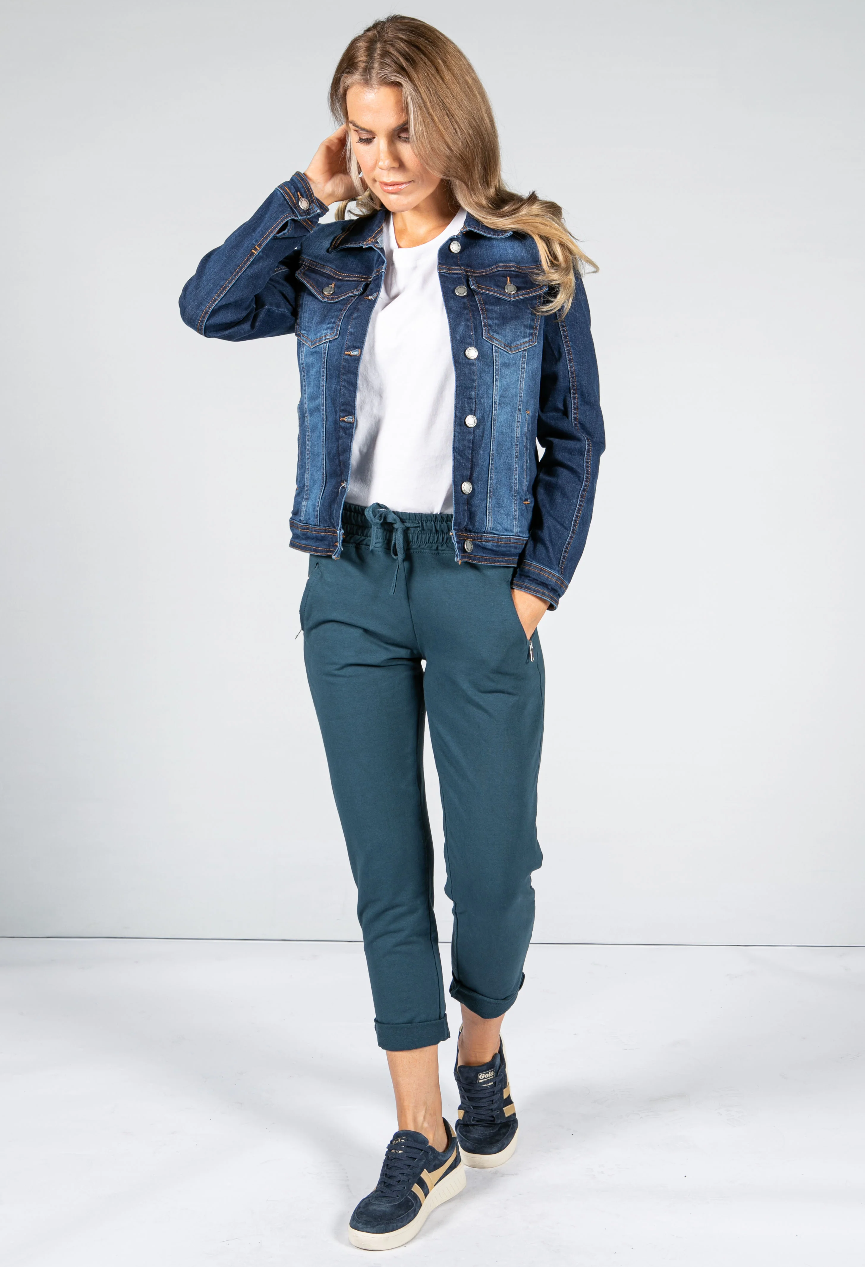 Teal Jog Pant with Side Pocket