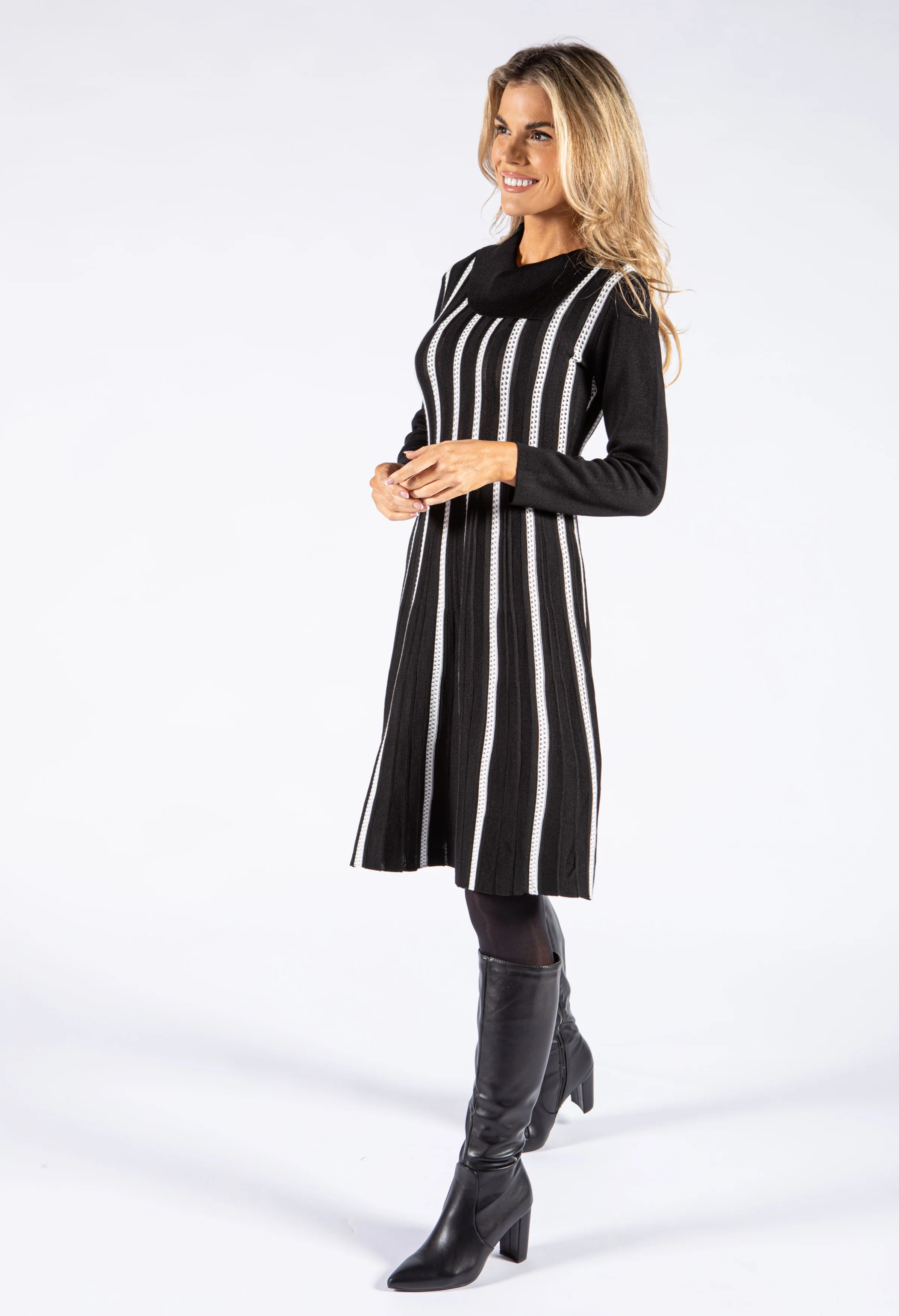 Monogram Ribbed Knit Dress