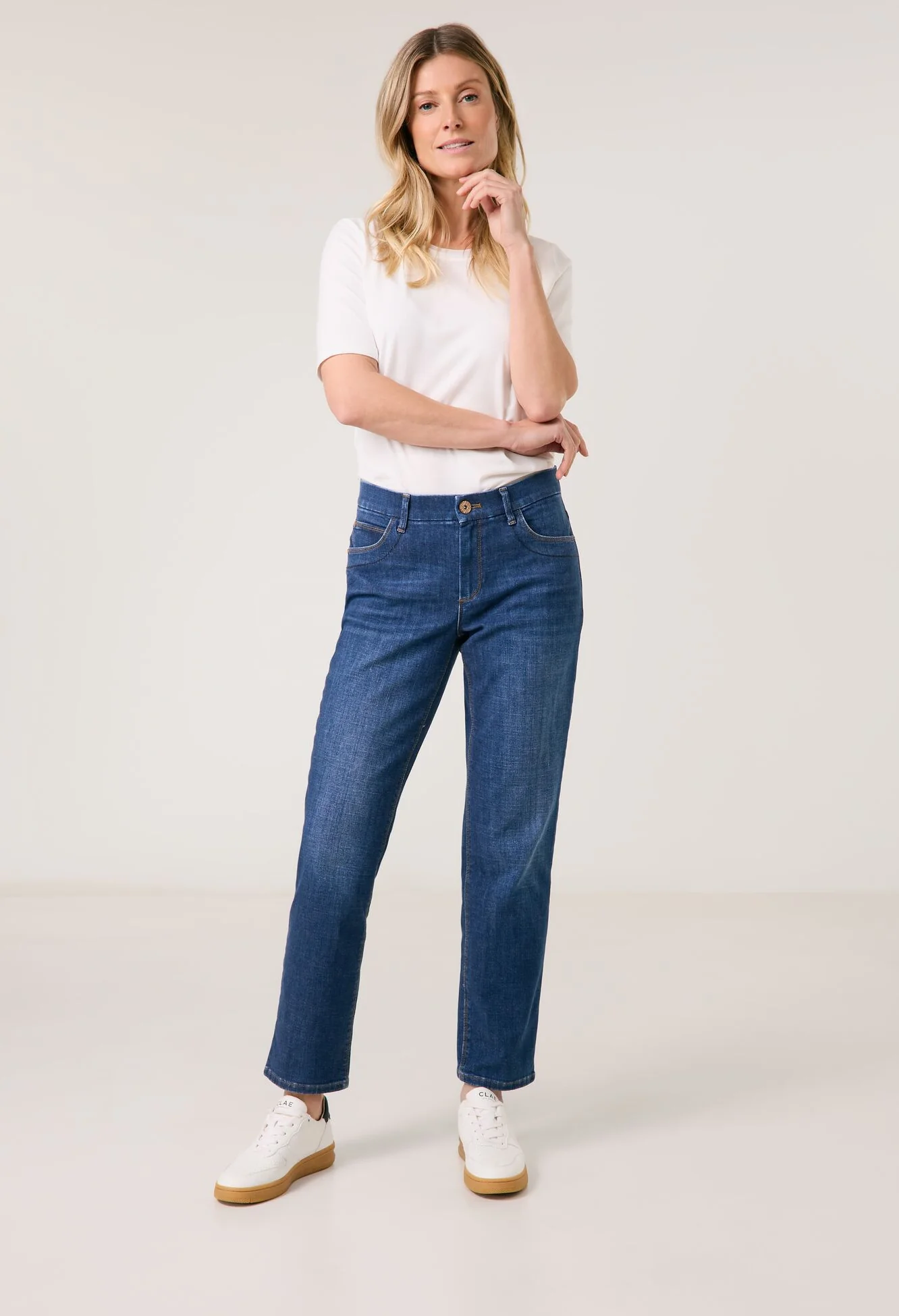Straight Fit Five-pocket Jeans