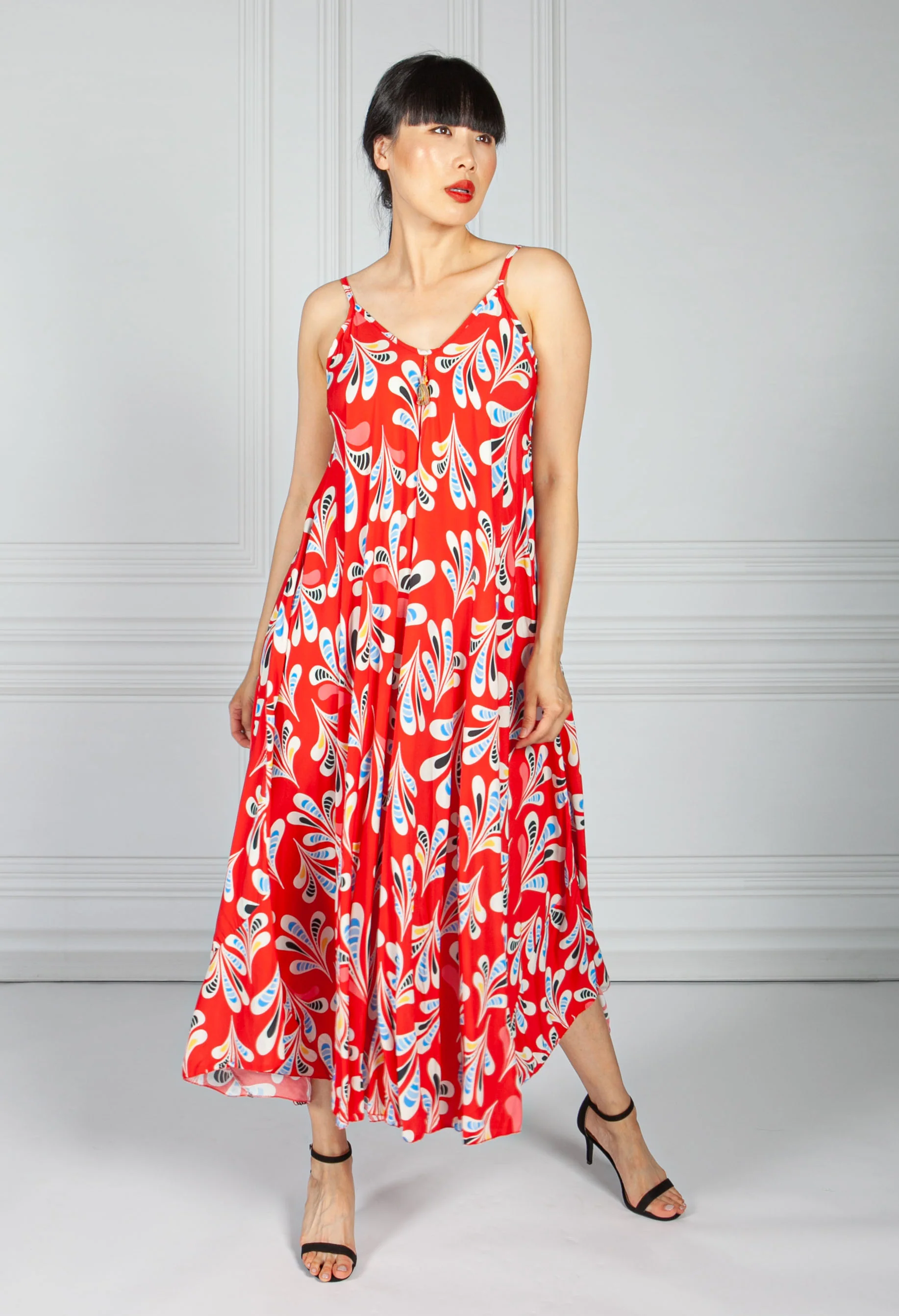 Ruby Abstract Print Maxi Dress