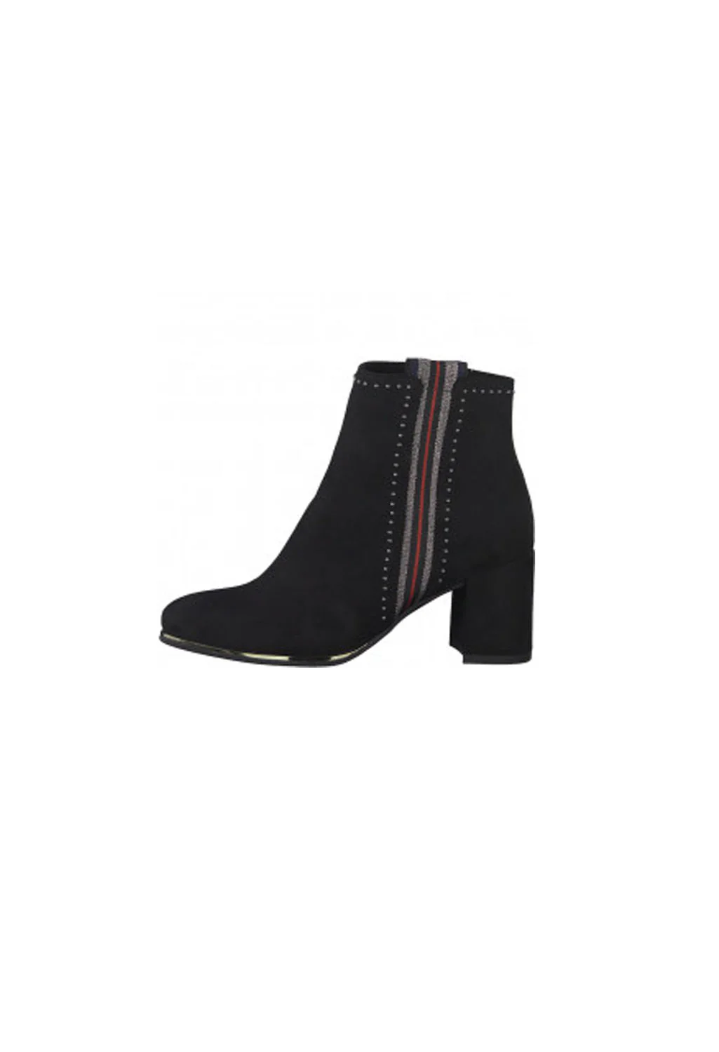 Side Stripe Heeled Ankle Boot
