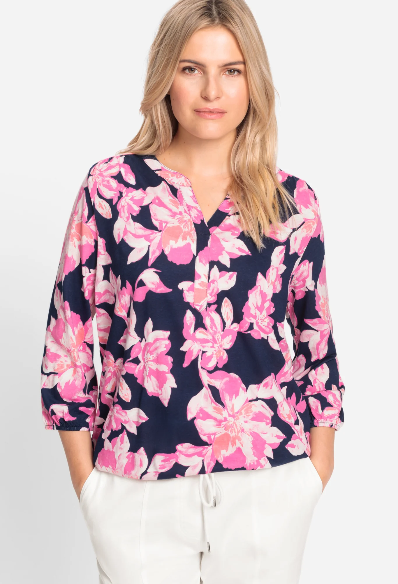Floral V Neck Top