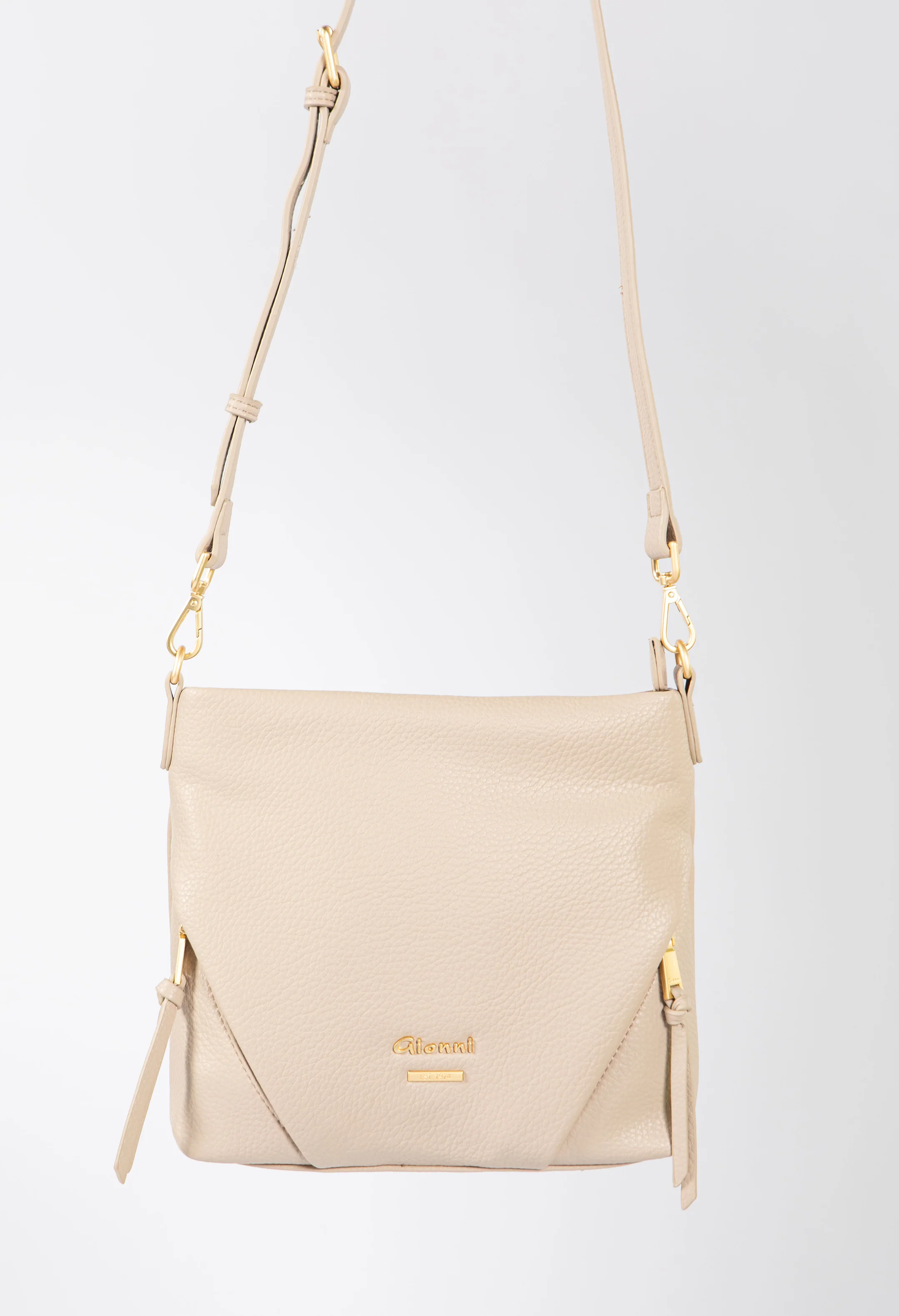 Double Side Zip Crossbody Bag