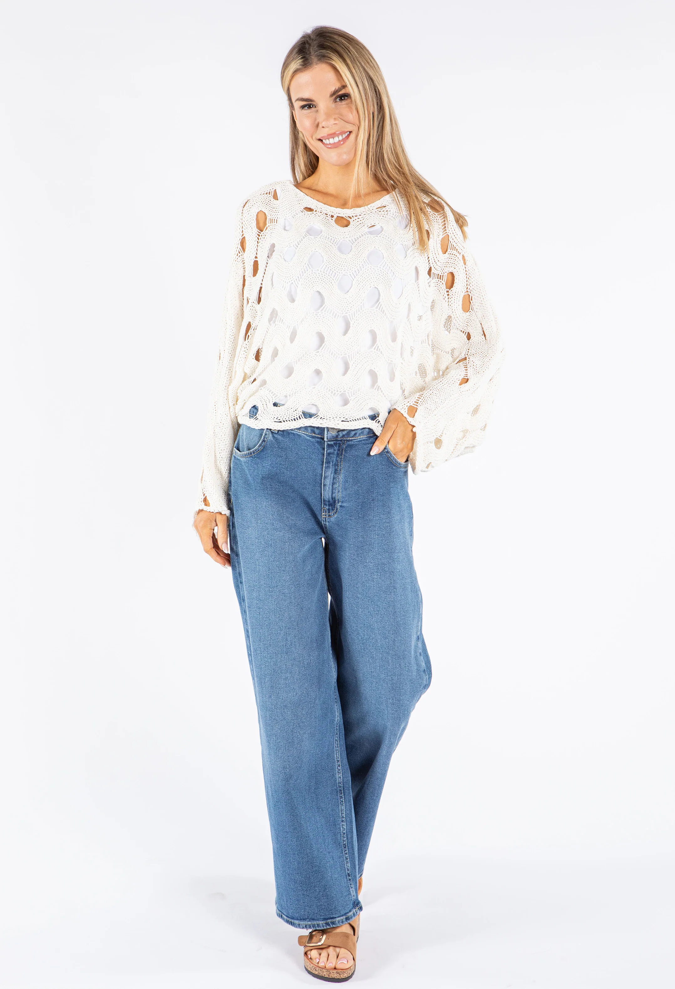Open Work Knit Jumper