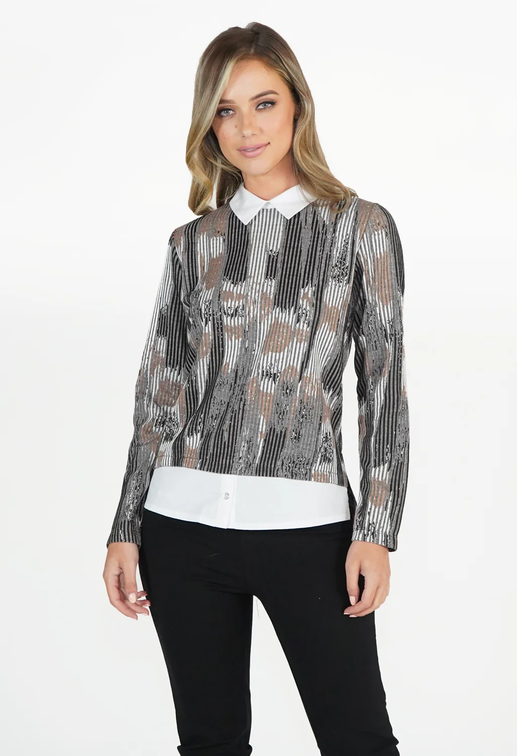 Taupe and Camel 2 in 1 Top