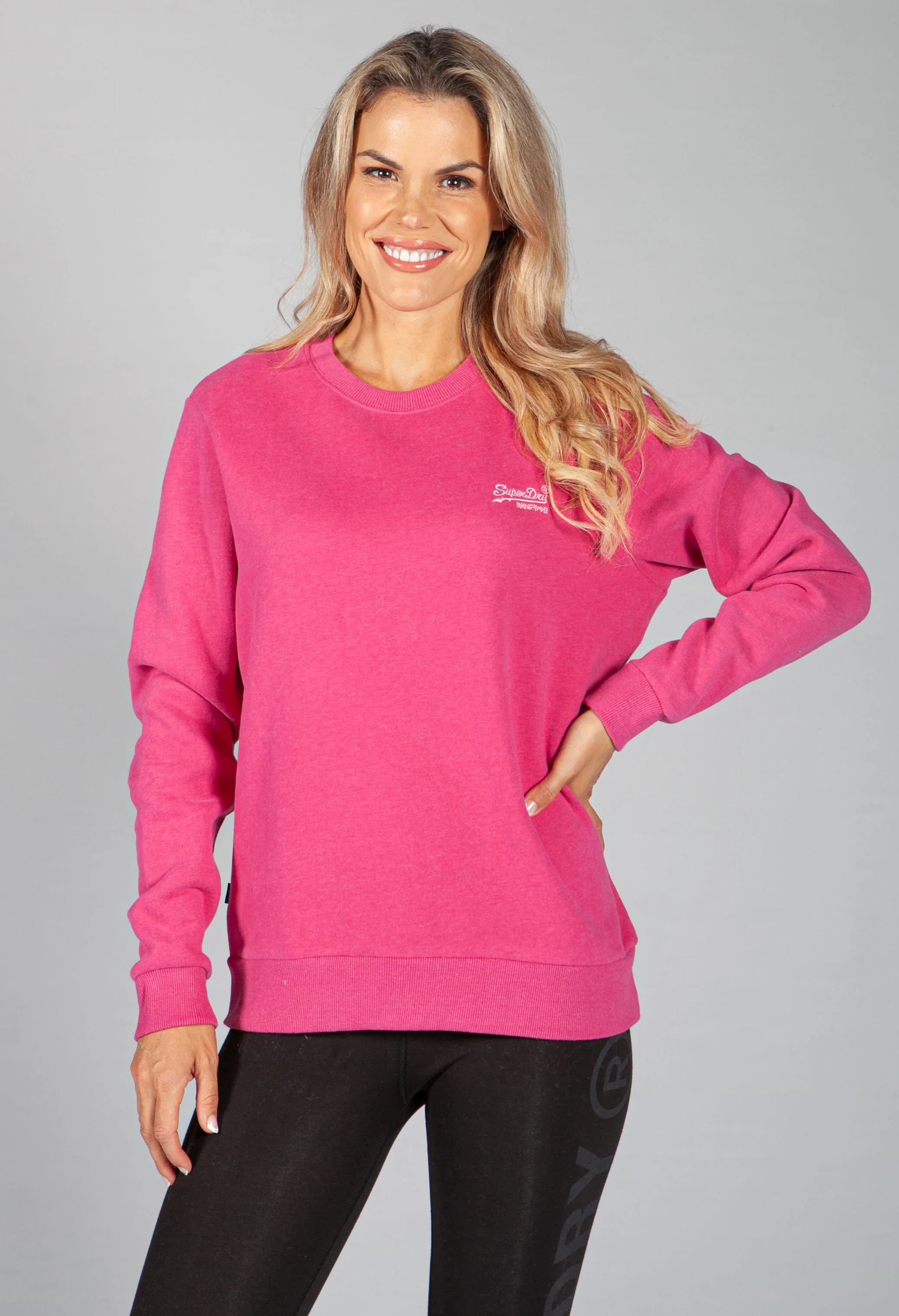 Orange Label Classic Sweatshirt in Magenta Marl