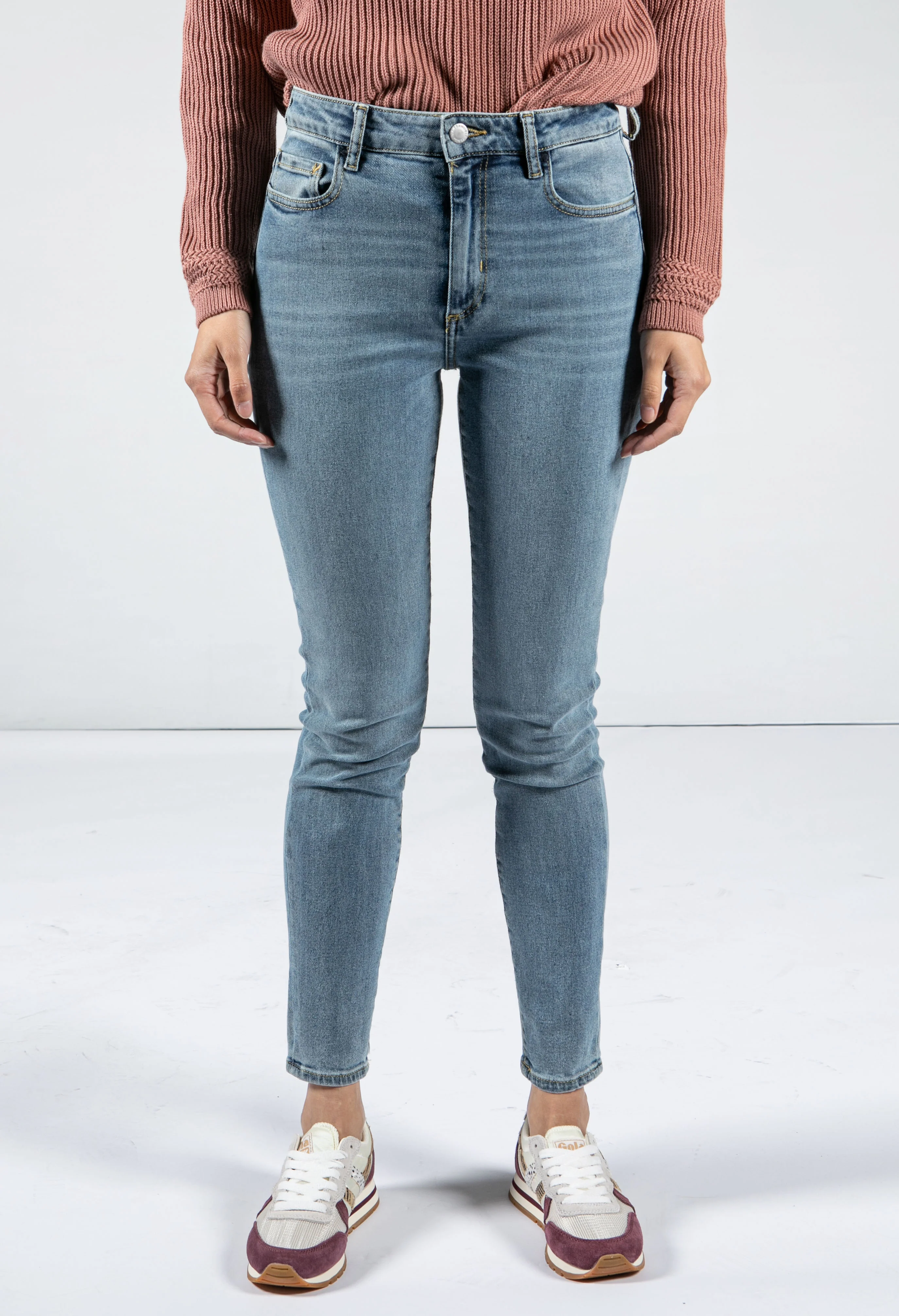 CIRCULAR SKINNY FIT MID WAIST