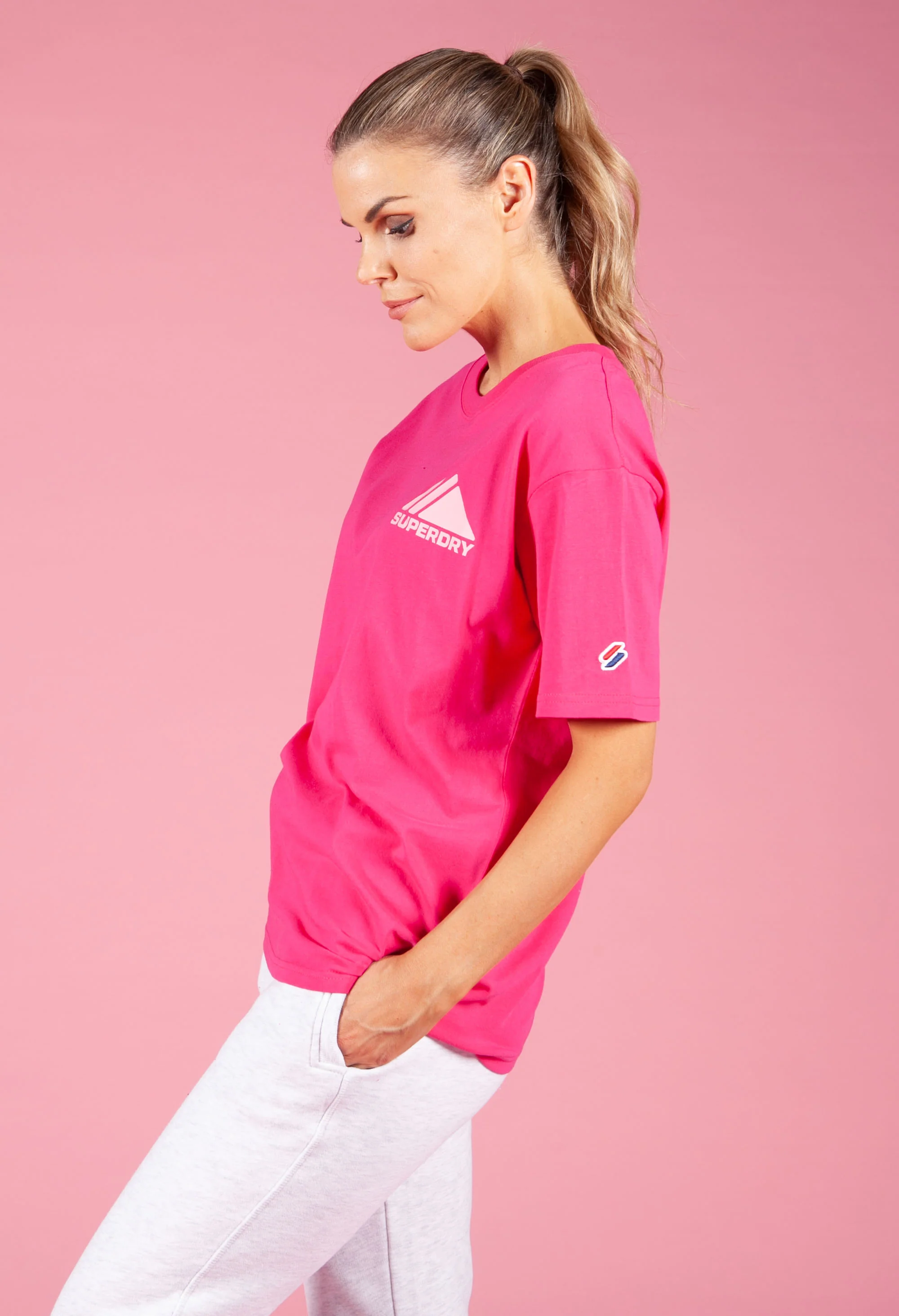 Mountain Sport Mono Mini T-Shirt in Hot Pink