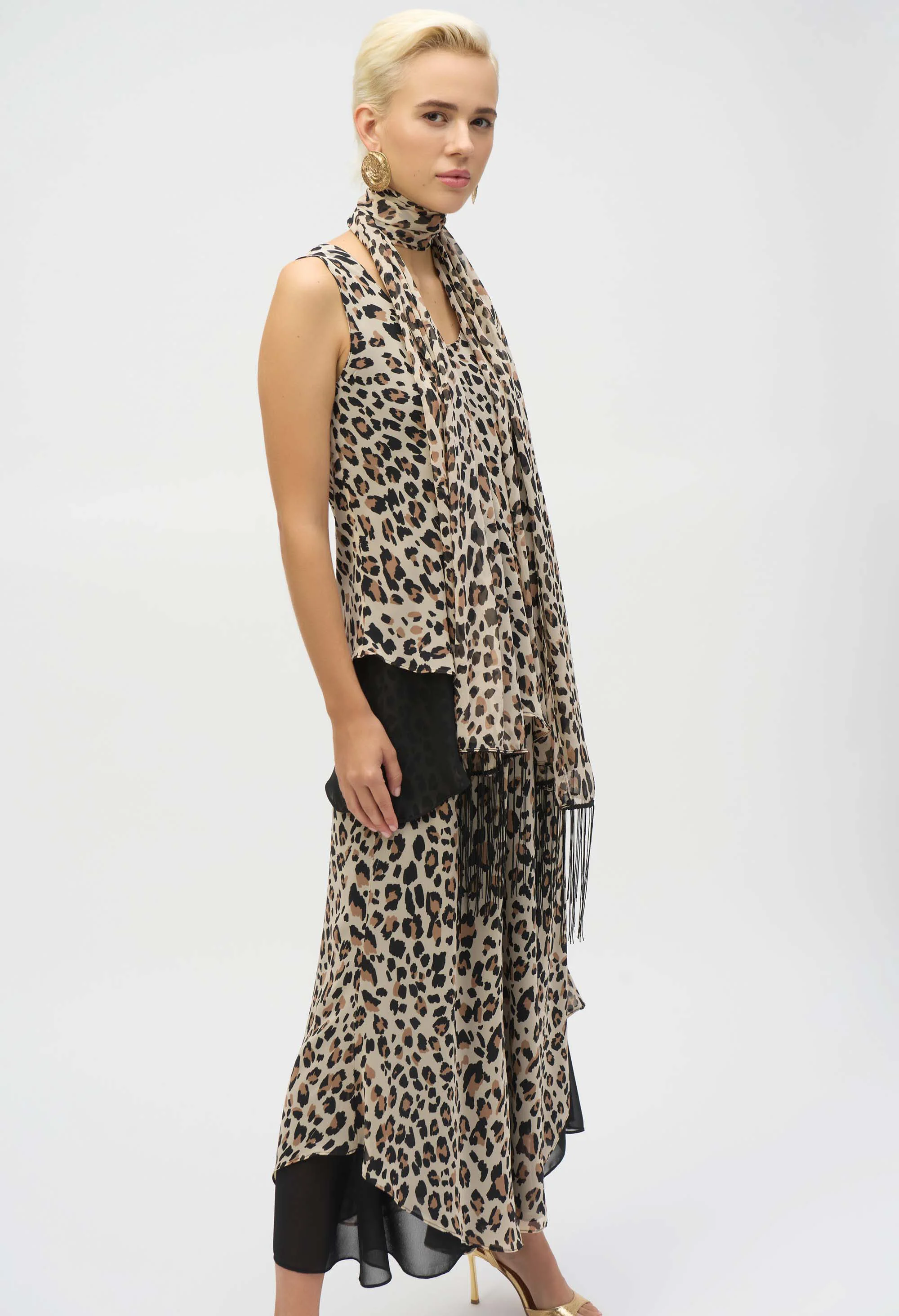 Two Piece Leopard Fringe Top