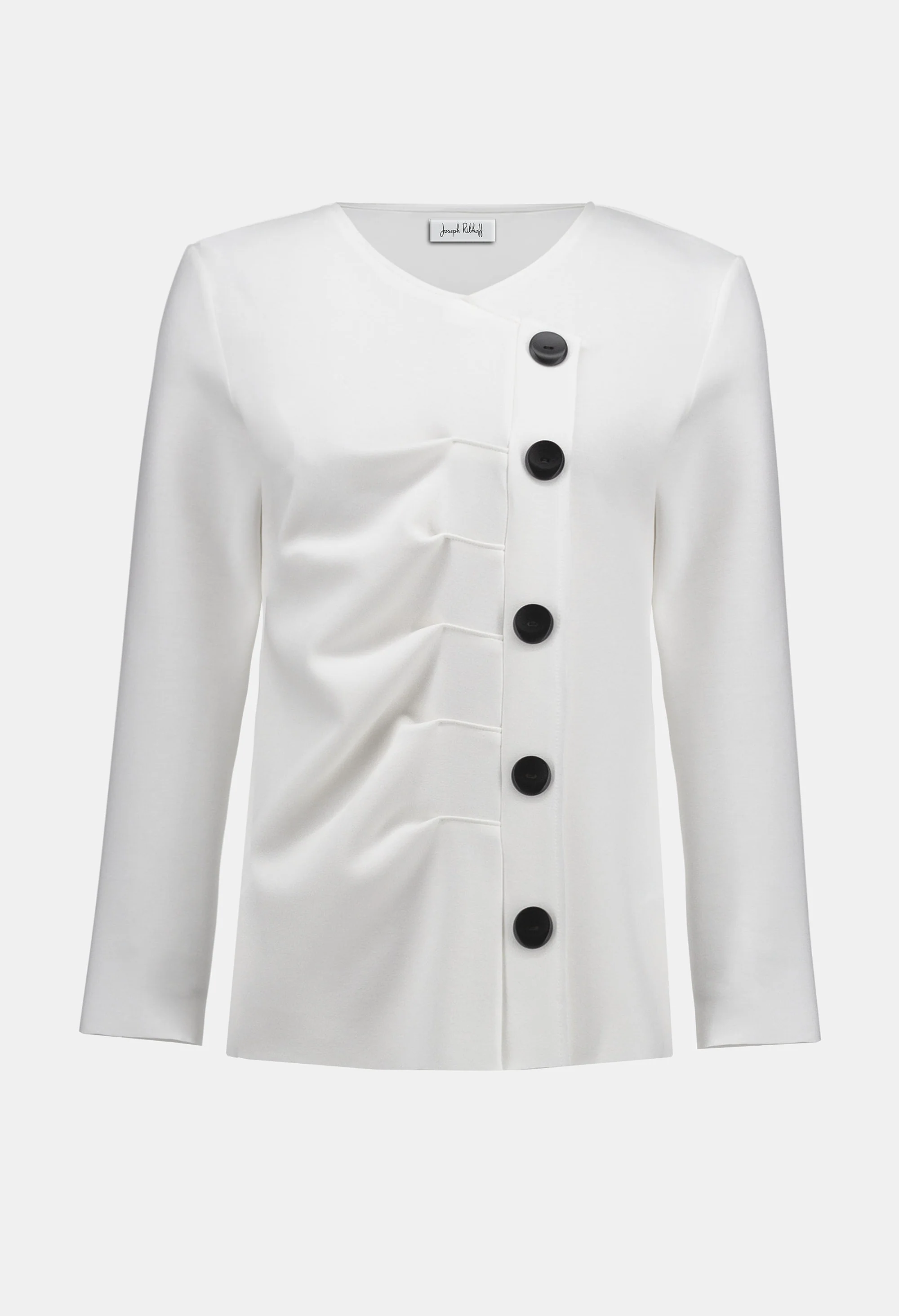 Fitted V-neck Office Blouse