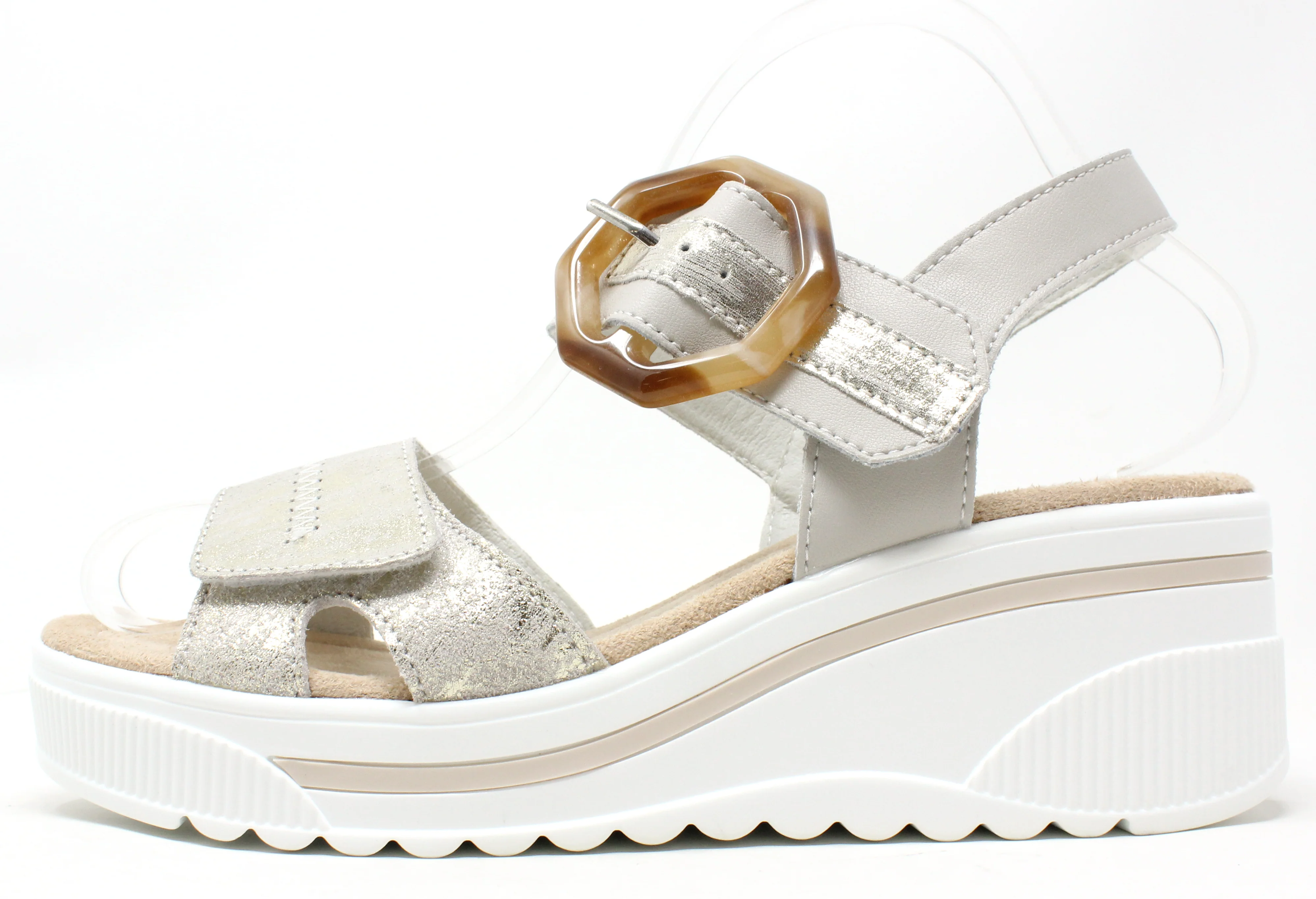 Buckle Detail Wedge Sandal