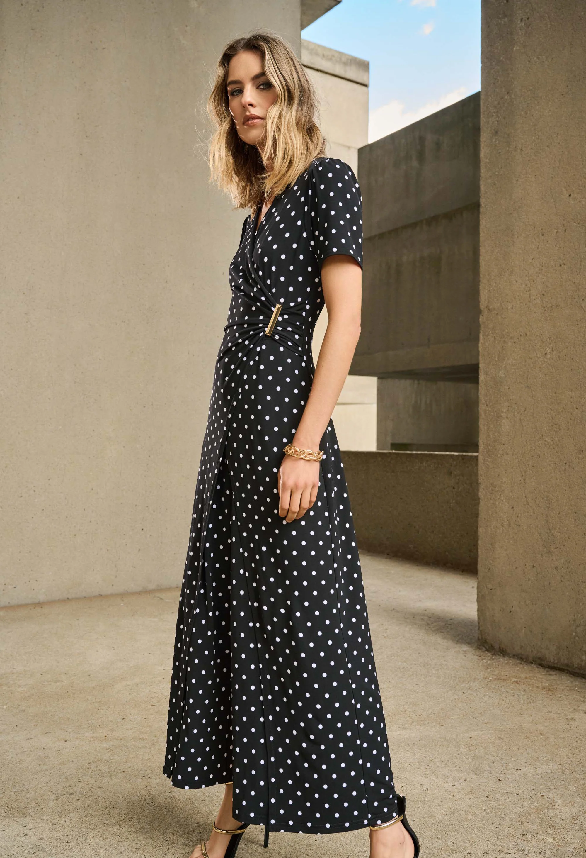 Polka Dot Wrap Jumpsuit