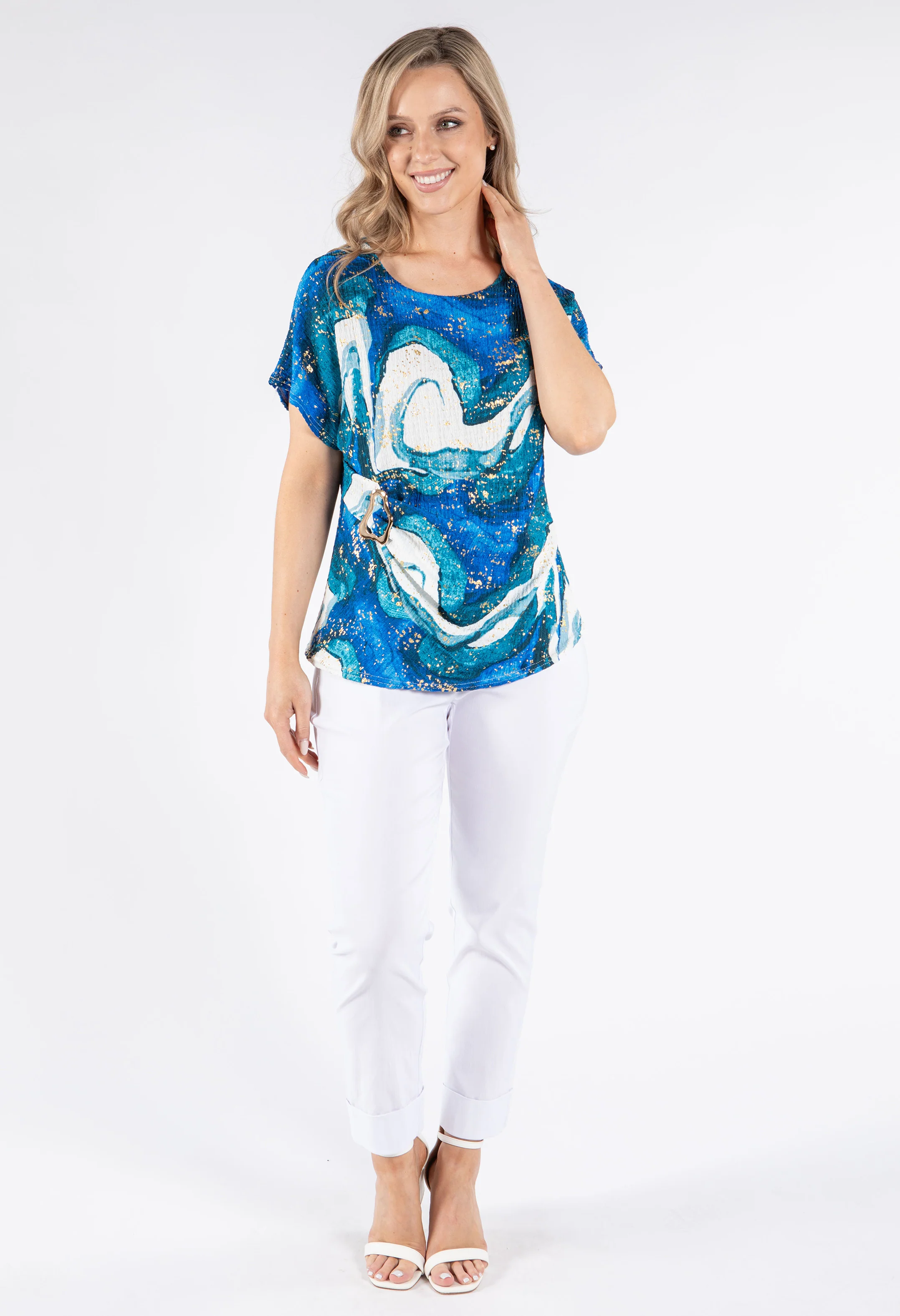 Gold Buckle Detail Top