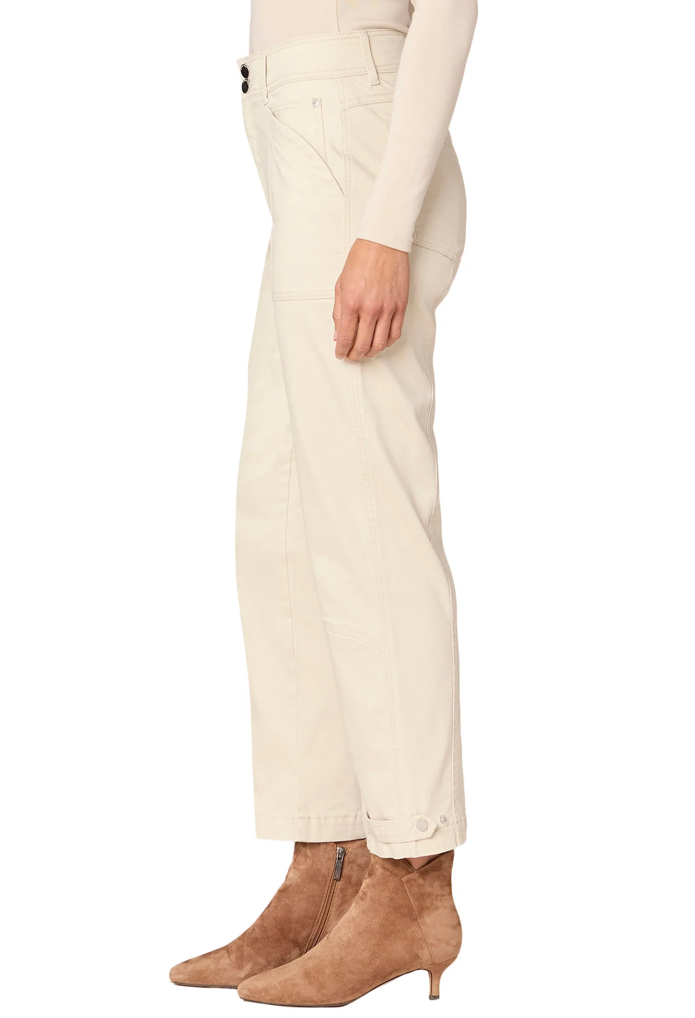 Absolution High Rise Tapered Utility Pant with Snap Hem