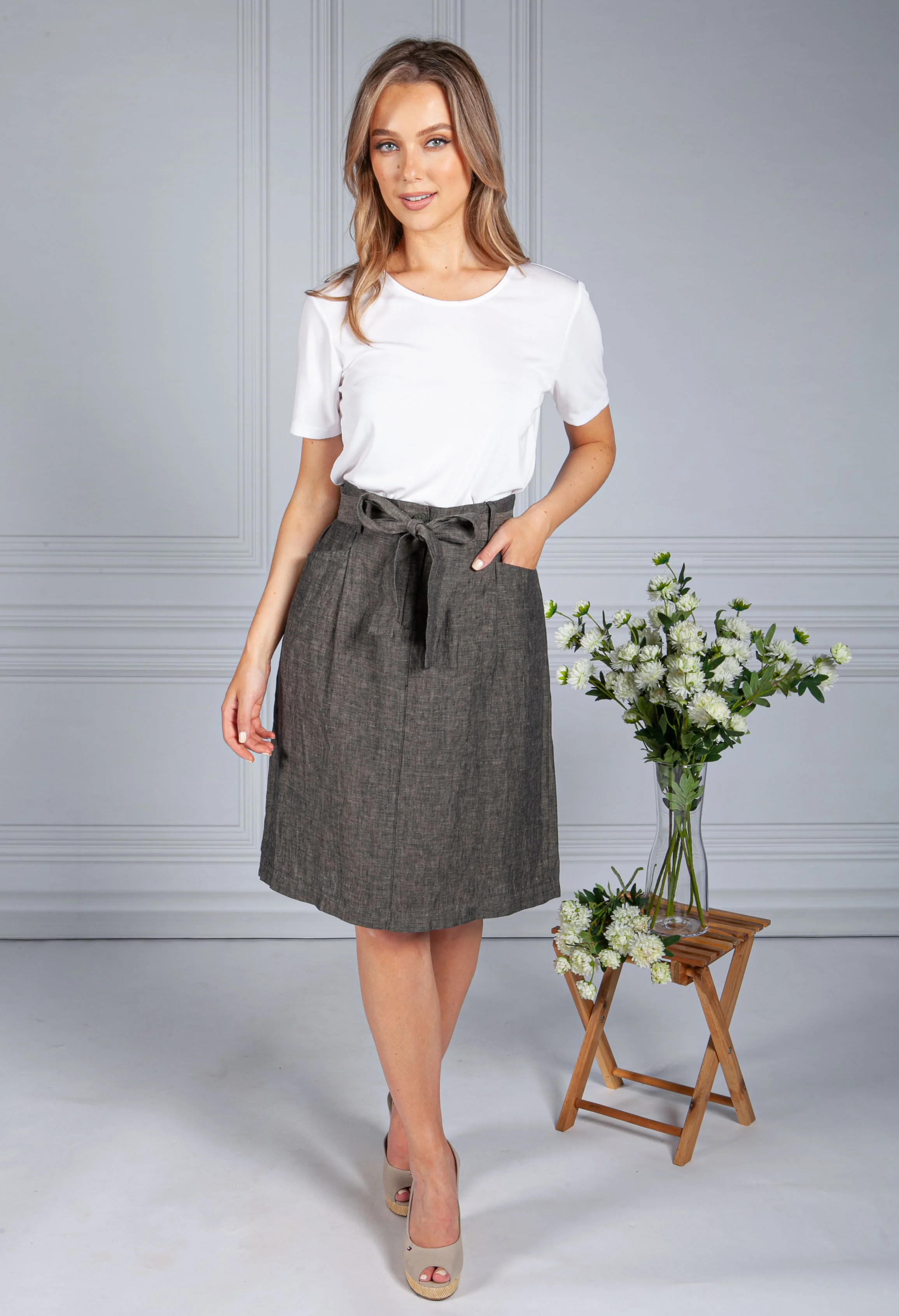 Raila linen skirt