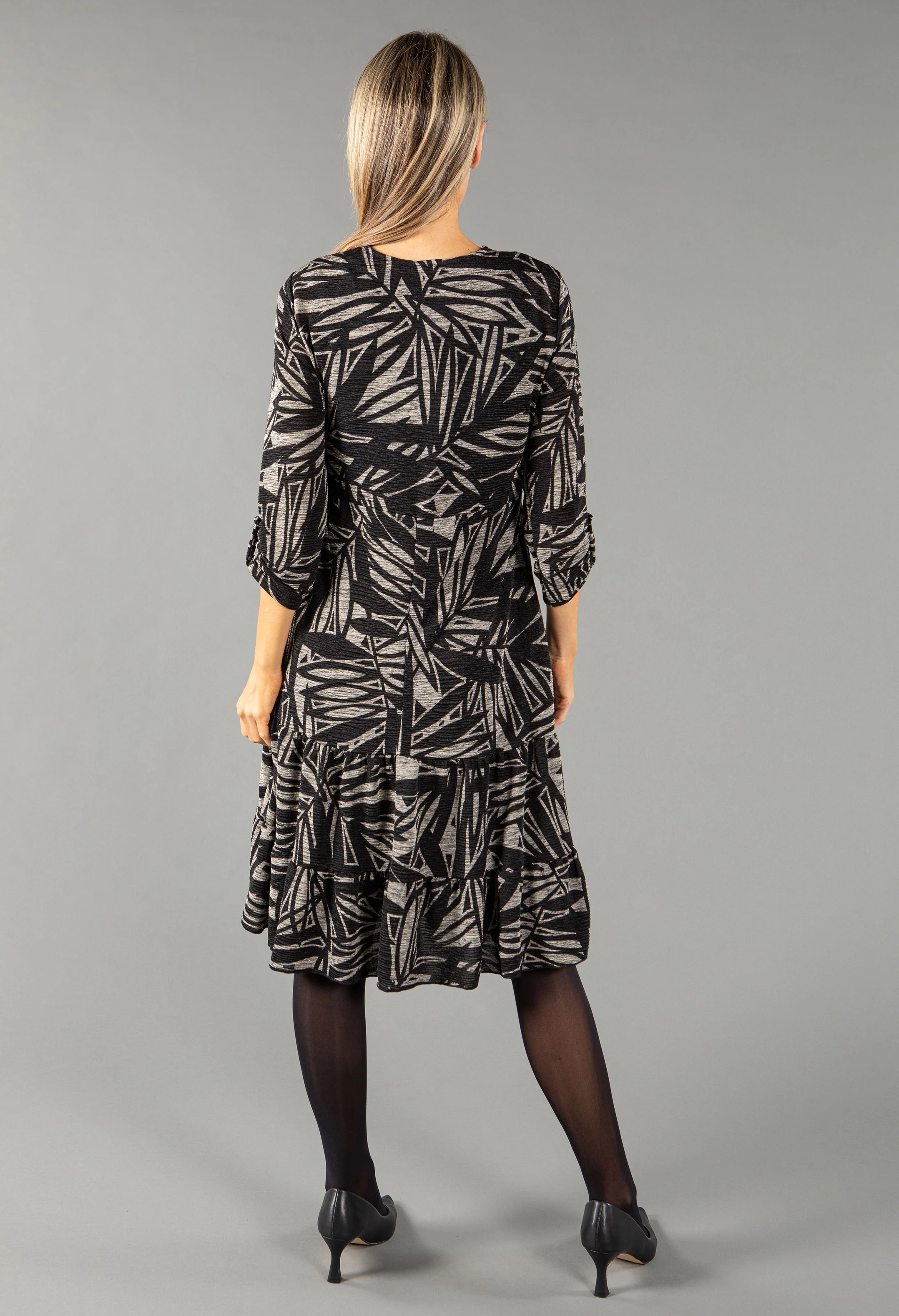 Geometric Print Midi Dress