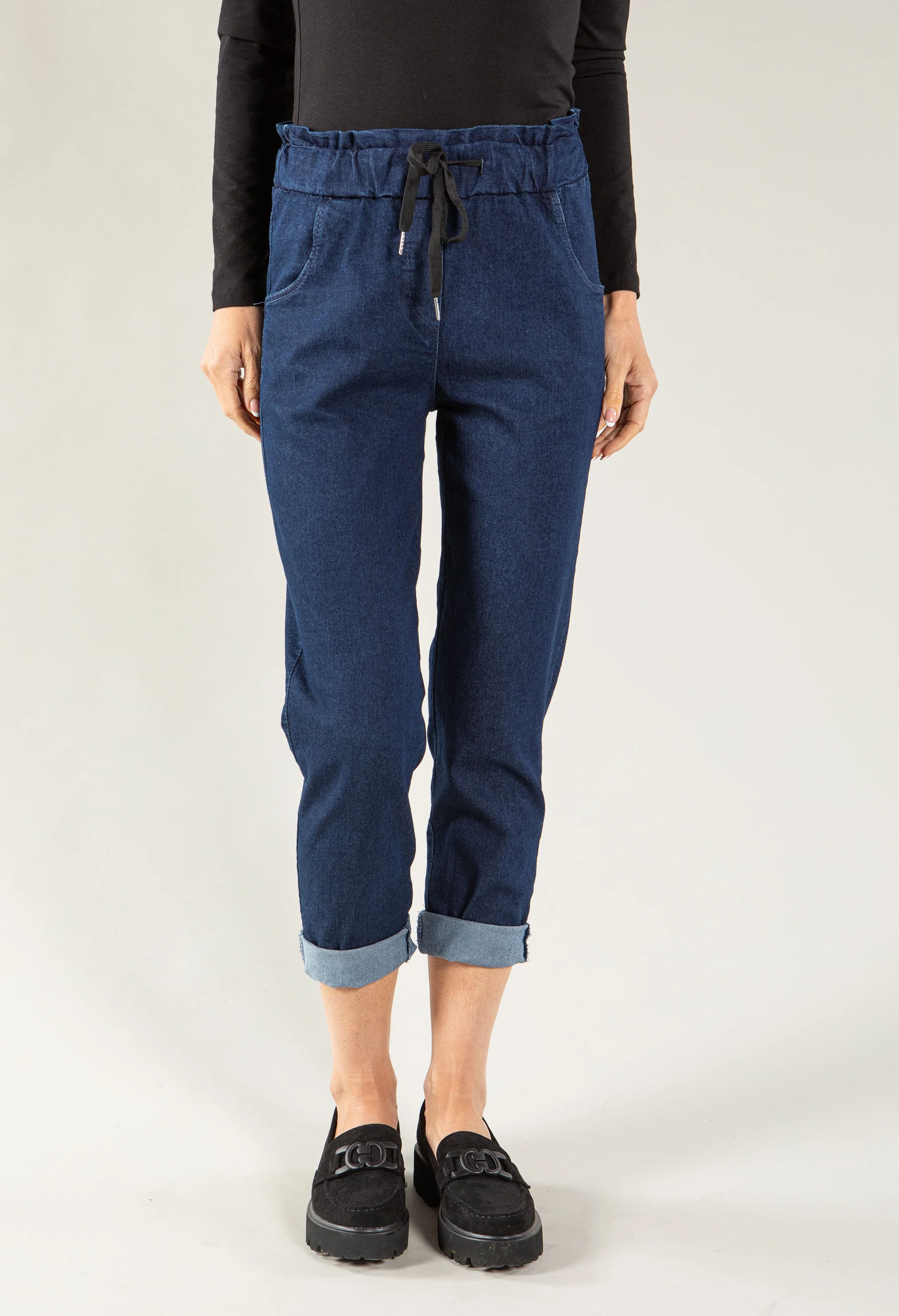 Paper Bag Waist Pull On Jean