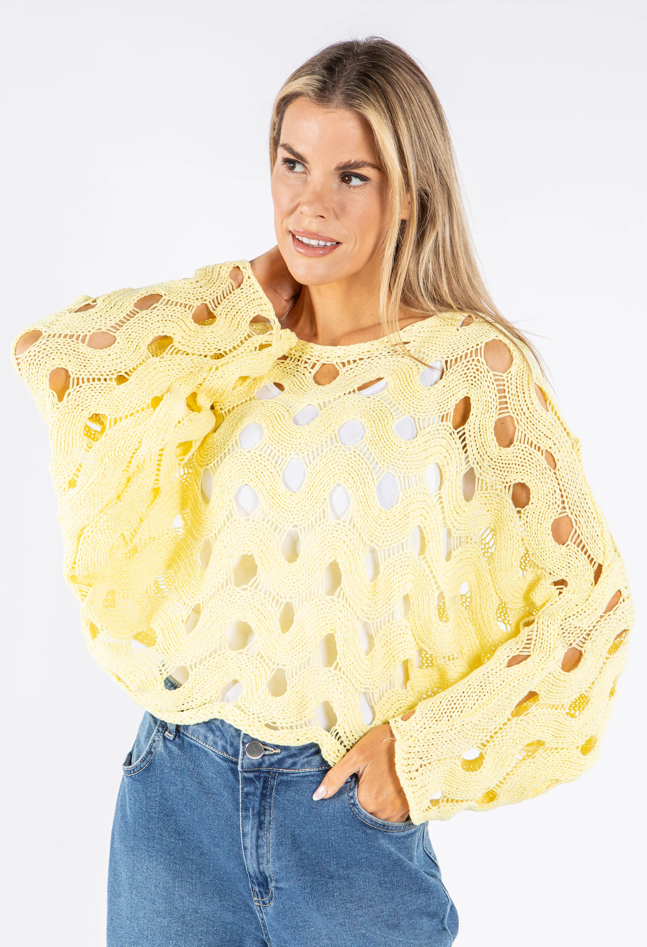 Open Work Knit Jumper