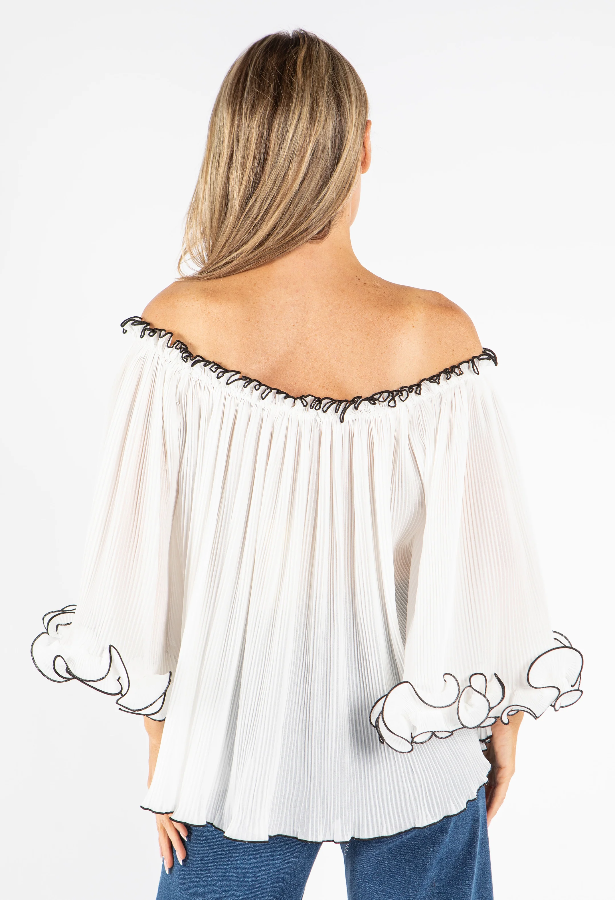 Ruffle Pleated Blouse