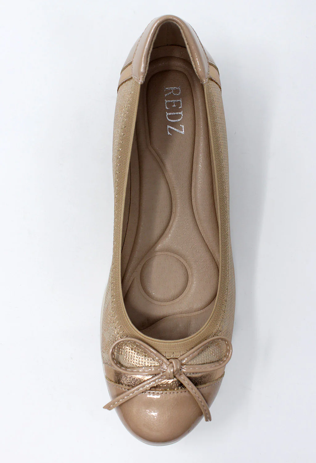 Low Wedge Champagne Lightweight Pumps