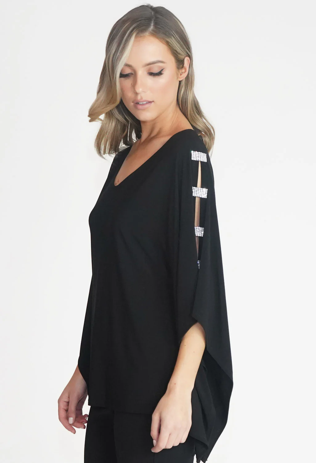 Black Diamonte Detail Top