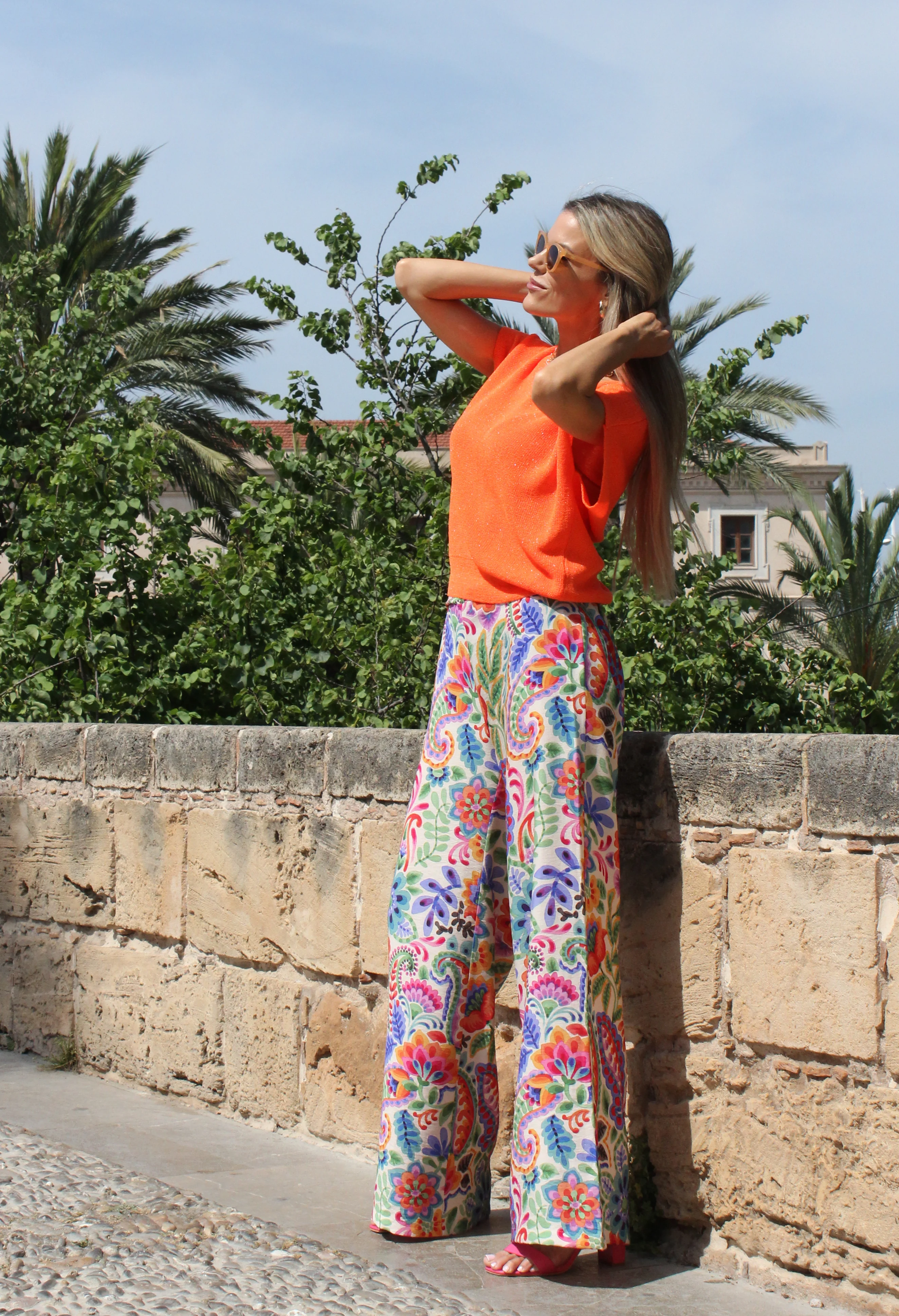 Floral Straight Leg Trousers