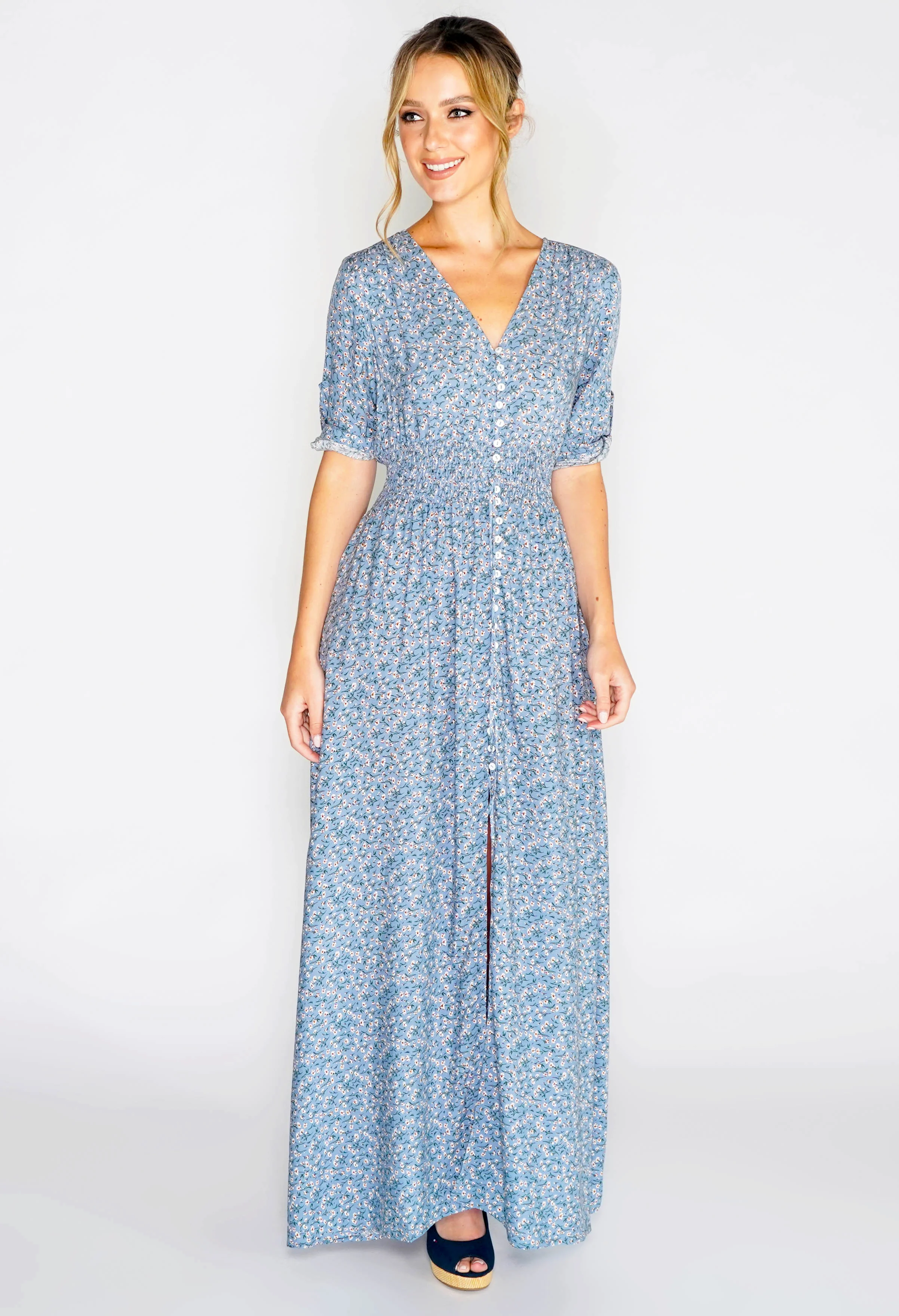 FLORAL PRINTED MAXI DRESS-1