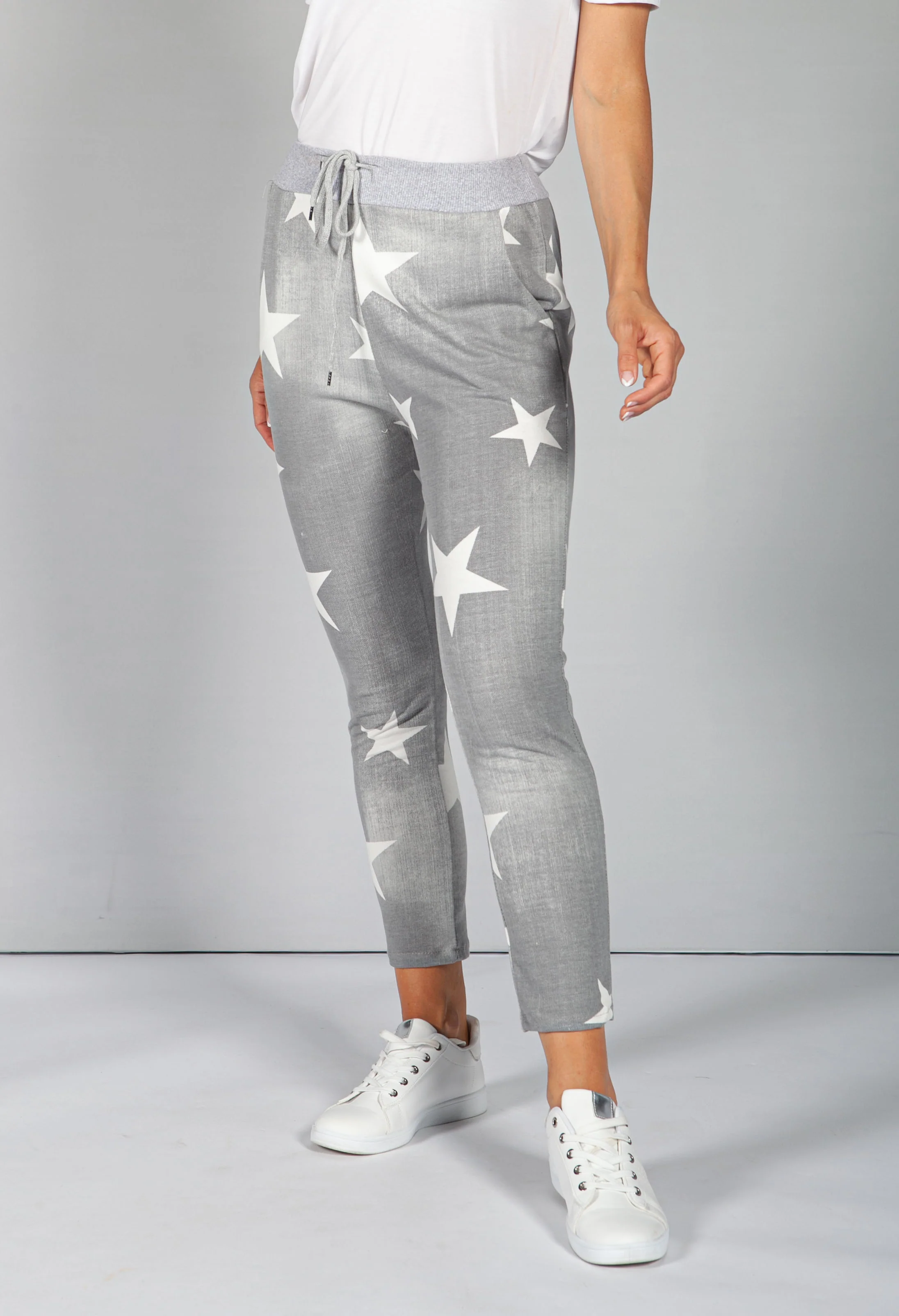 Light Grey Star Design Joggers