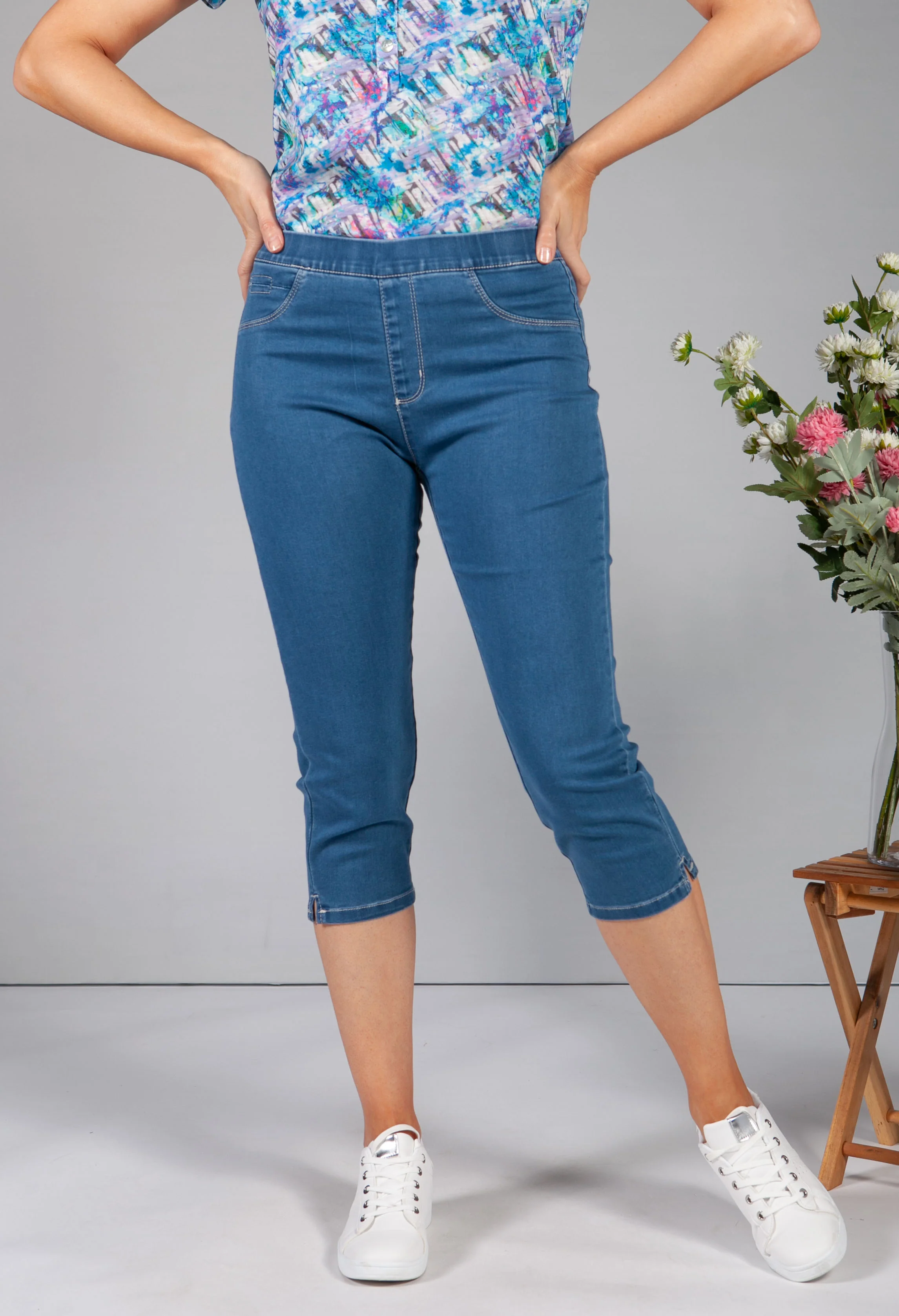 Blue Denim Pull on Jeans
