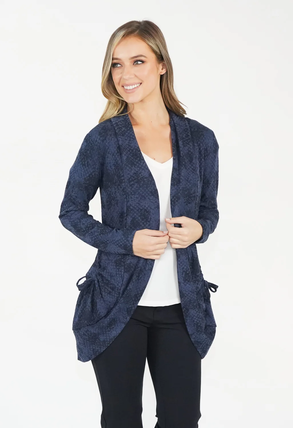 Blue Open Knit with Pockets