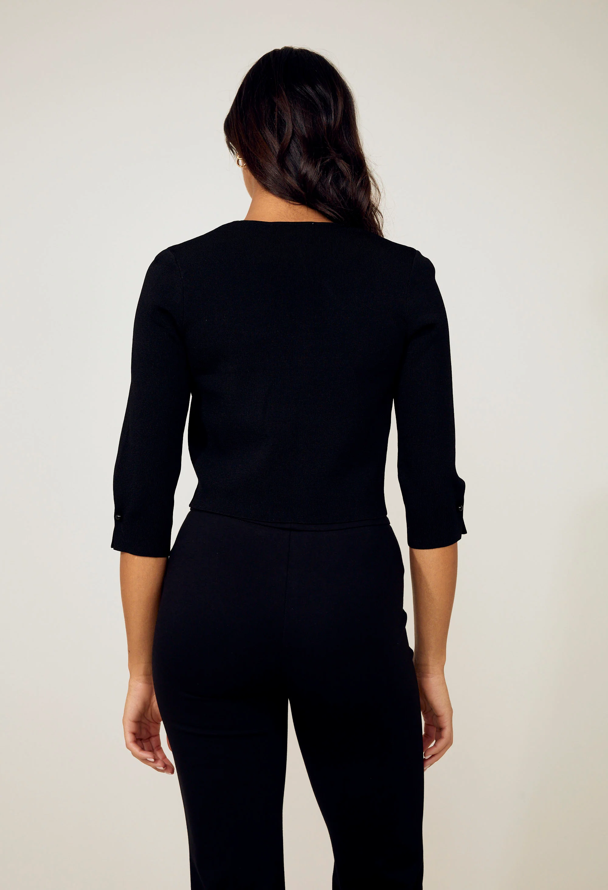 Open Front Casual Cropped Jacket