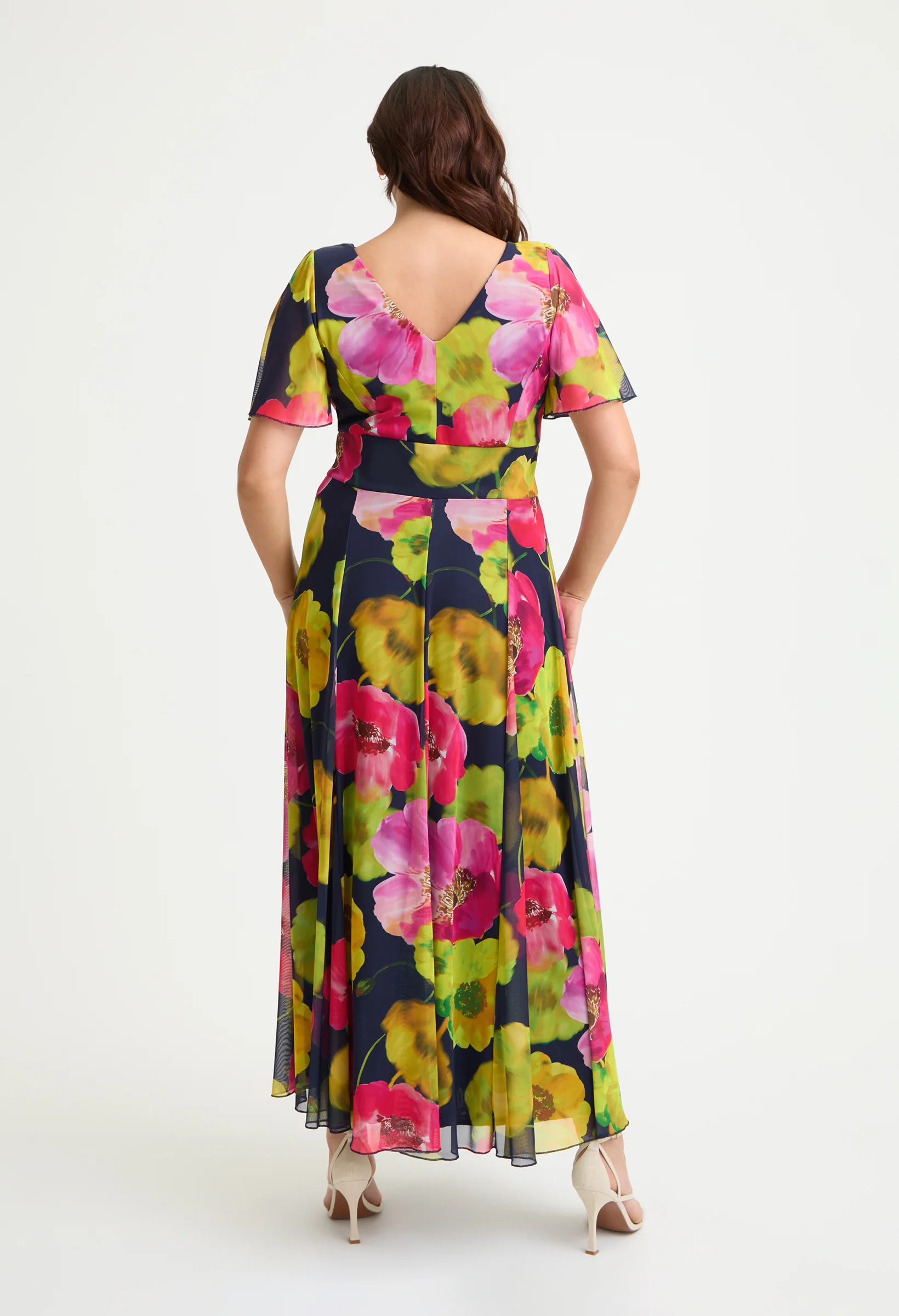 Isabelle Curve+ Angel Sleeve Maxi Dress