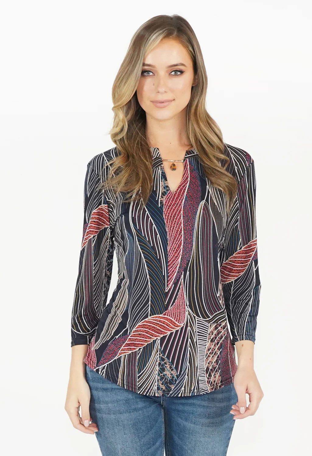 Multi Coloured Pattern Top