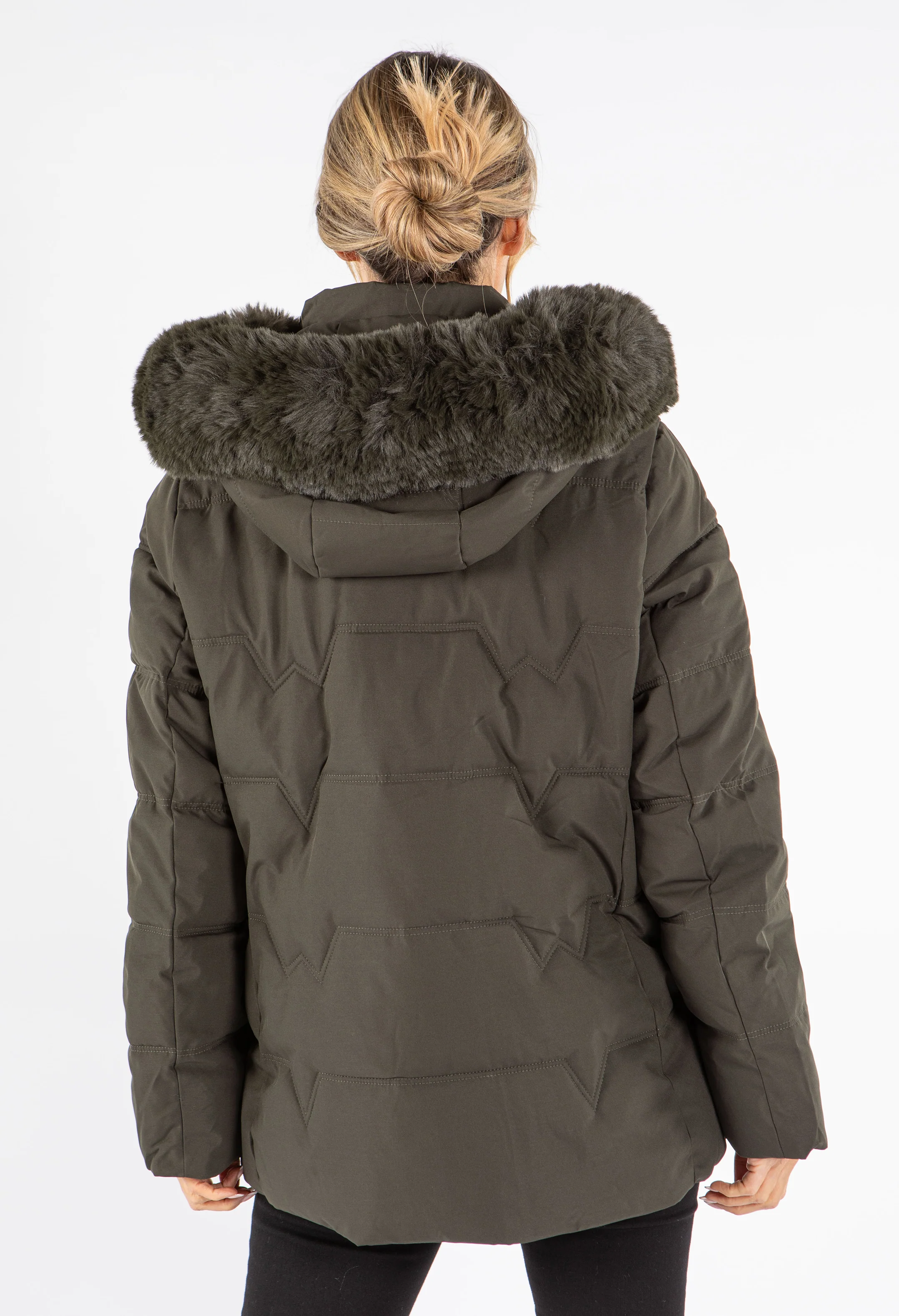 Fur Lined Hooded Coat