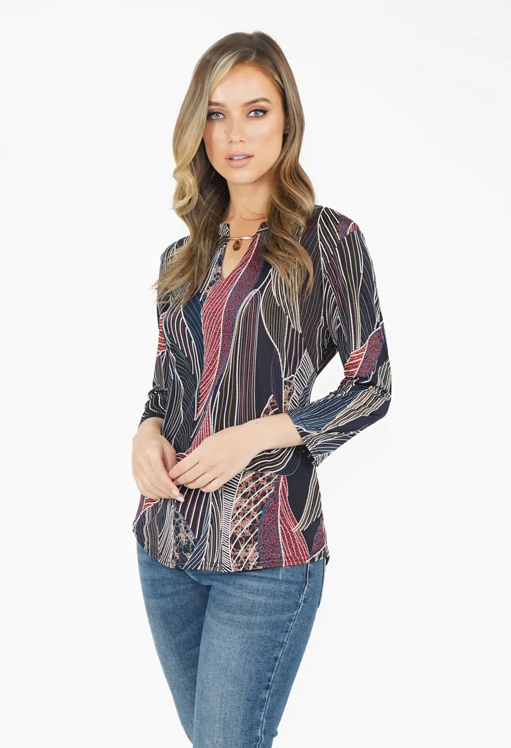 Multi Coloured Pattern Top