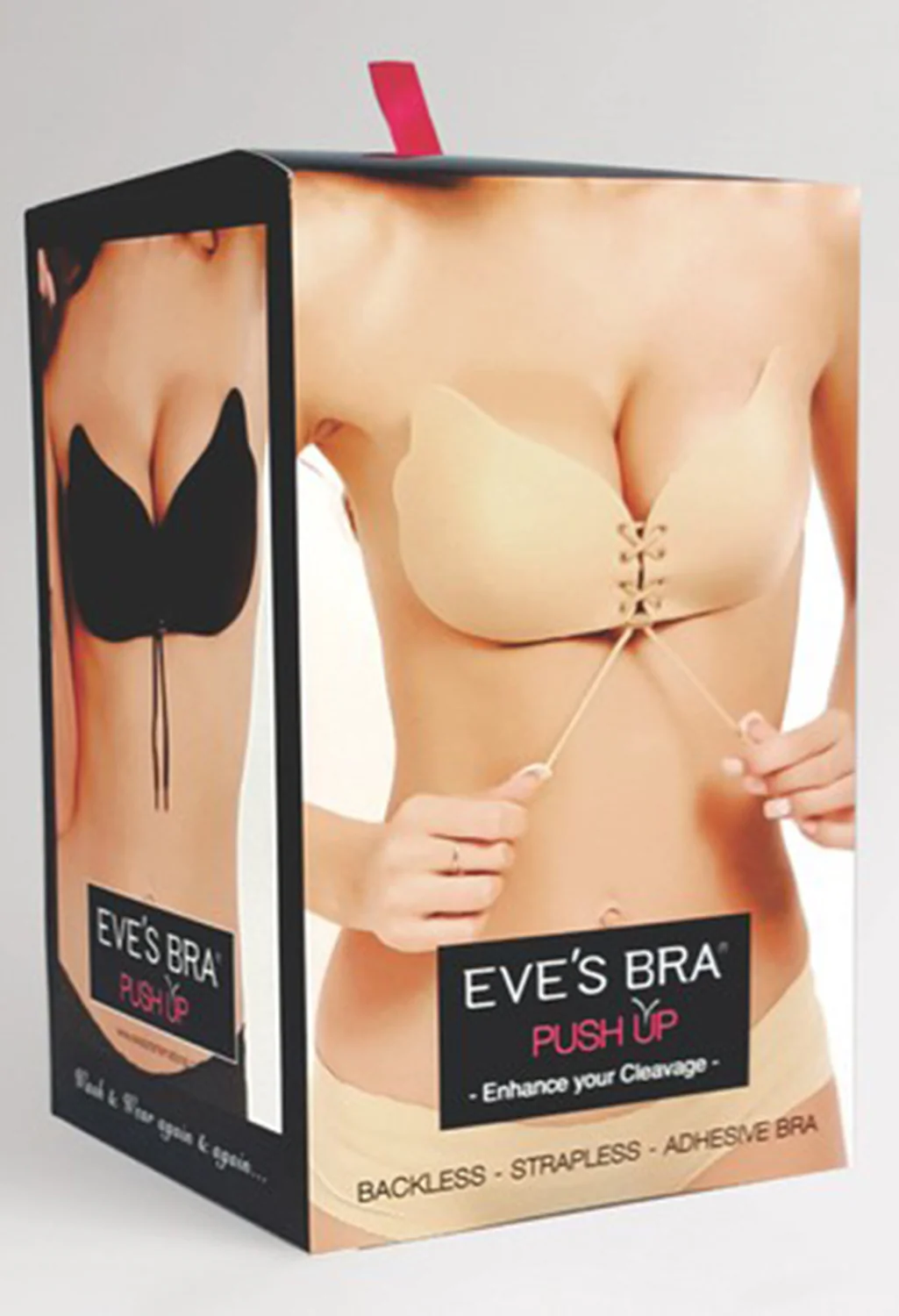 Black Backless Push Up Bra