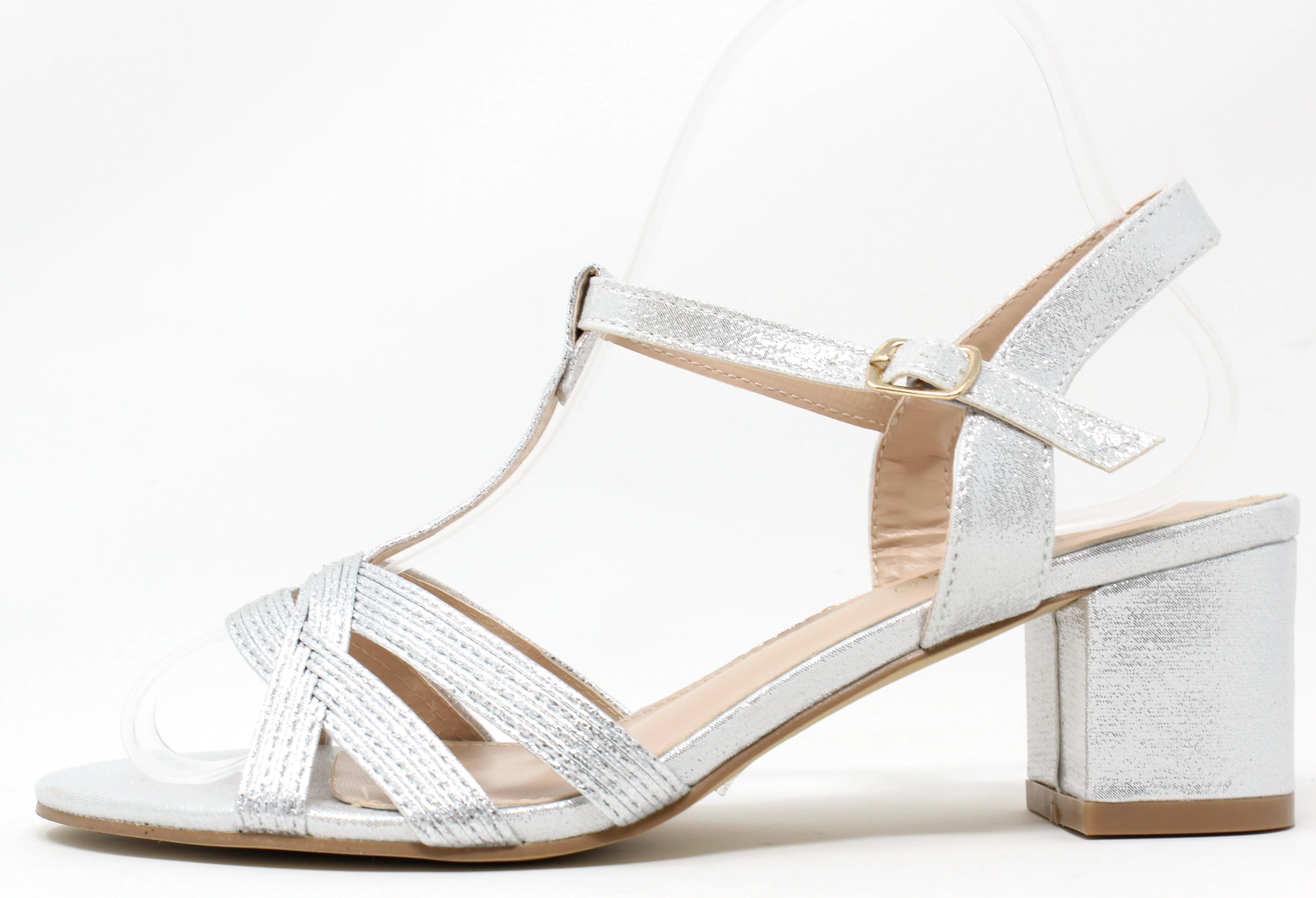 T-Strap Silver Heel