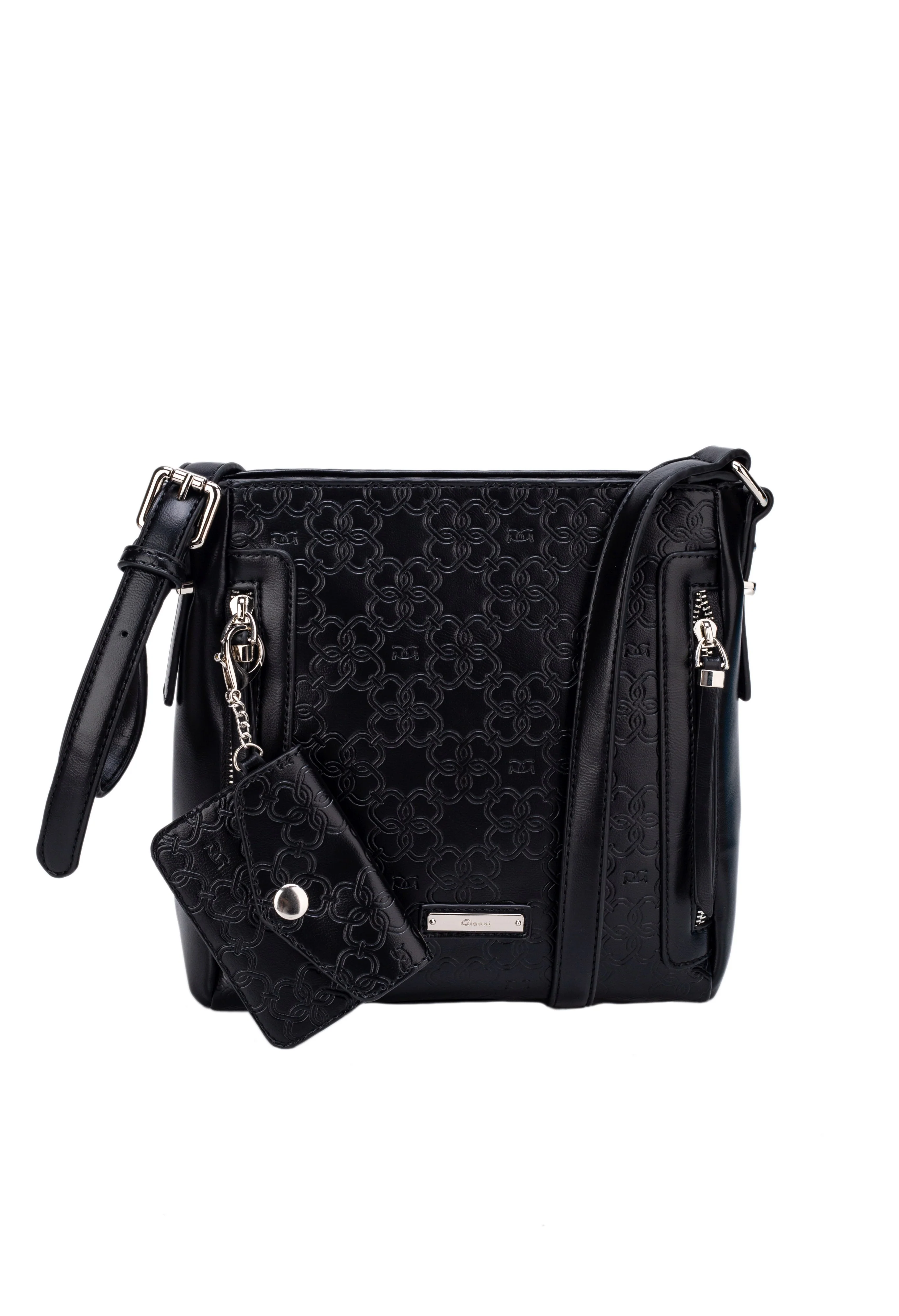 Ivory Embossed Xbody Bag