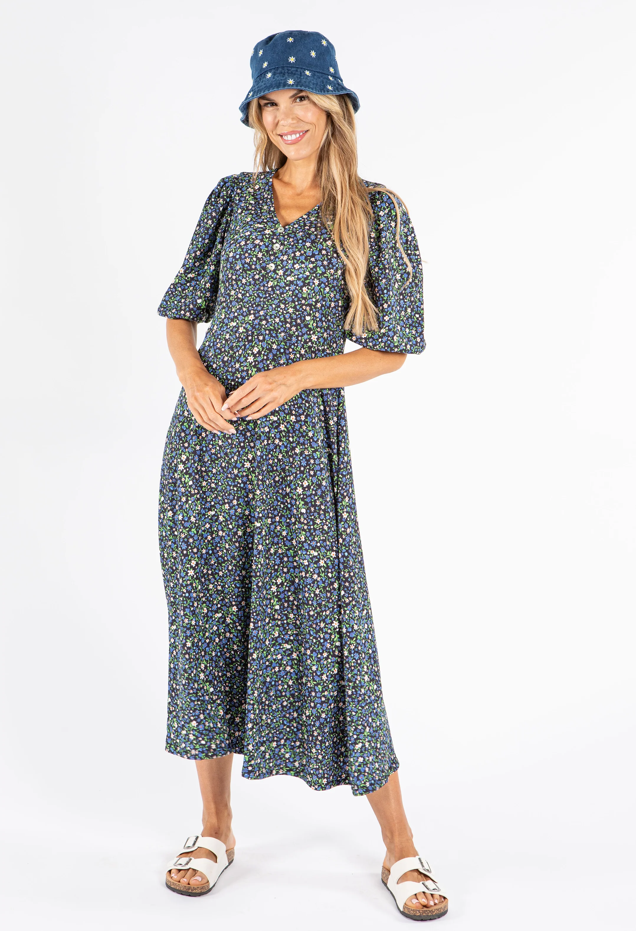 Miami Ditsy Print Dress